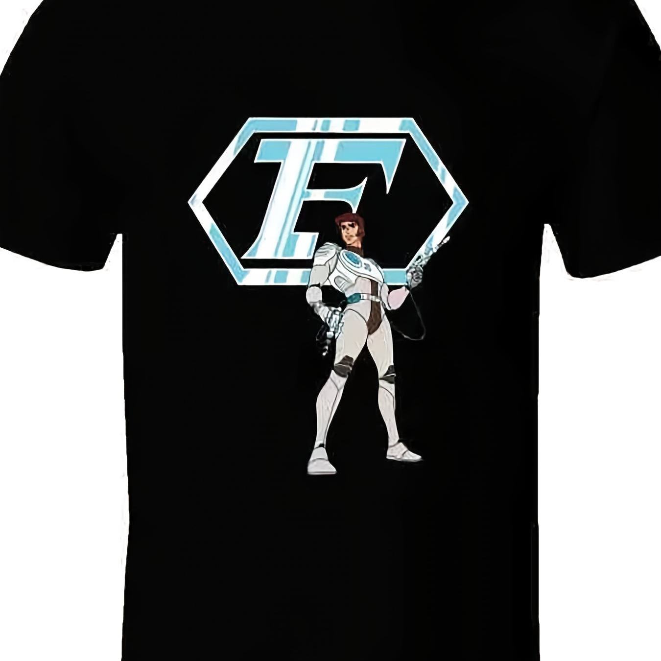 Image of Men's T-shirt T-shirt With Future Logo, Casual Round Neck, Featuring A Captain Print, Comfortable For , Ideal For Themed Events, Machine Washable, Merchandise For Fans Plus Size