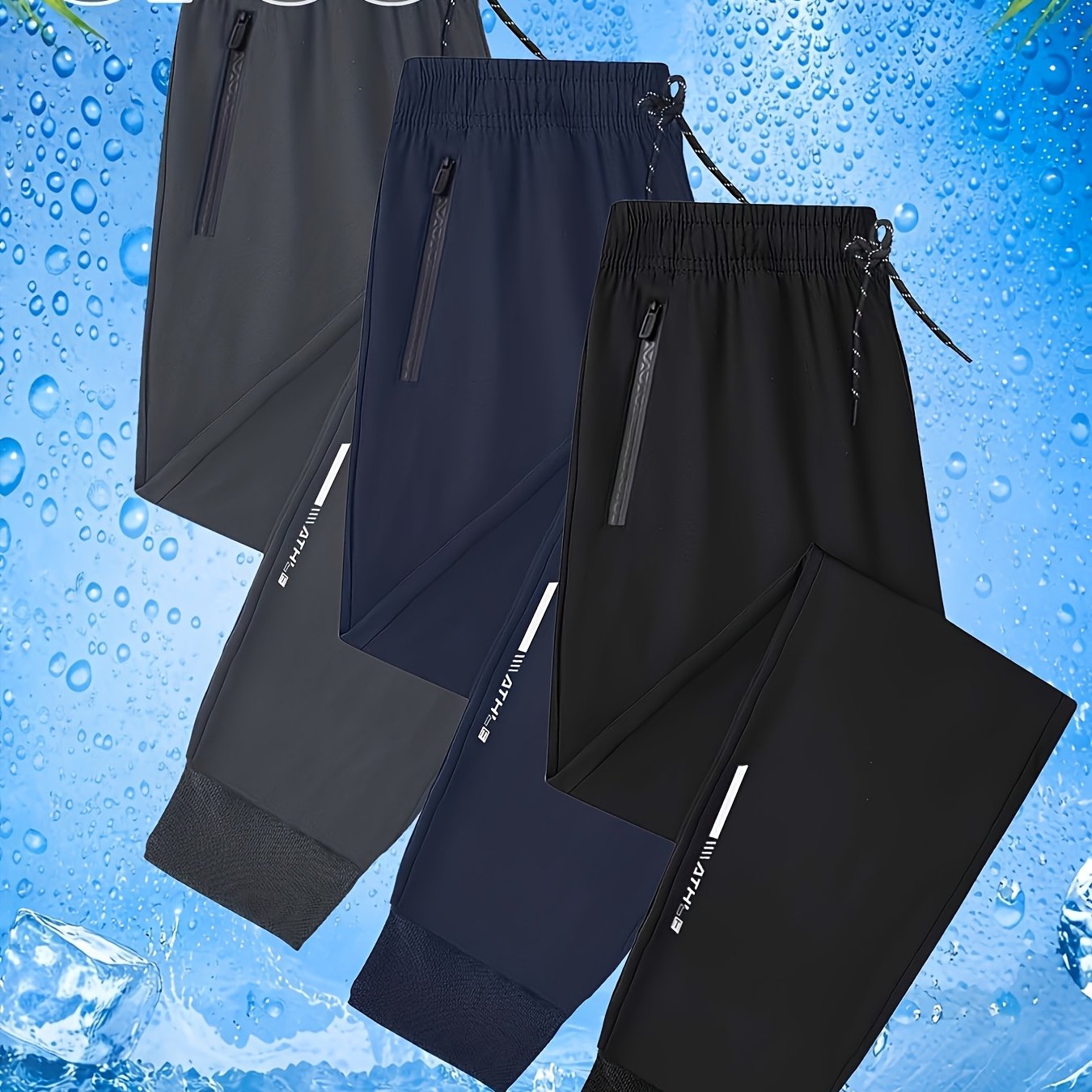 TEMU This 3pcs Set Of Men's Casual Sporty Ankle-length Pants Of Comfortable Fabric. Are A For Casual Sports, Outdoor Activities, And Work Trips. Are