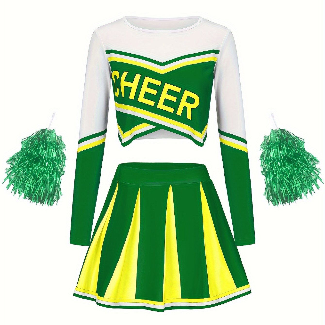 Completi Cheerleader Moda A Maniche Lunghe Ragazze Comodi - Temu Italy