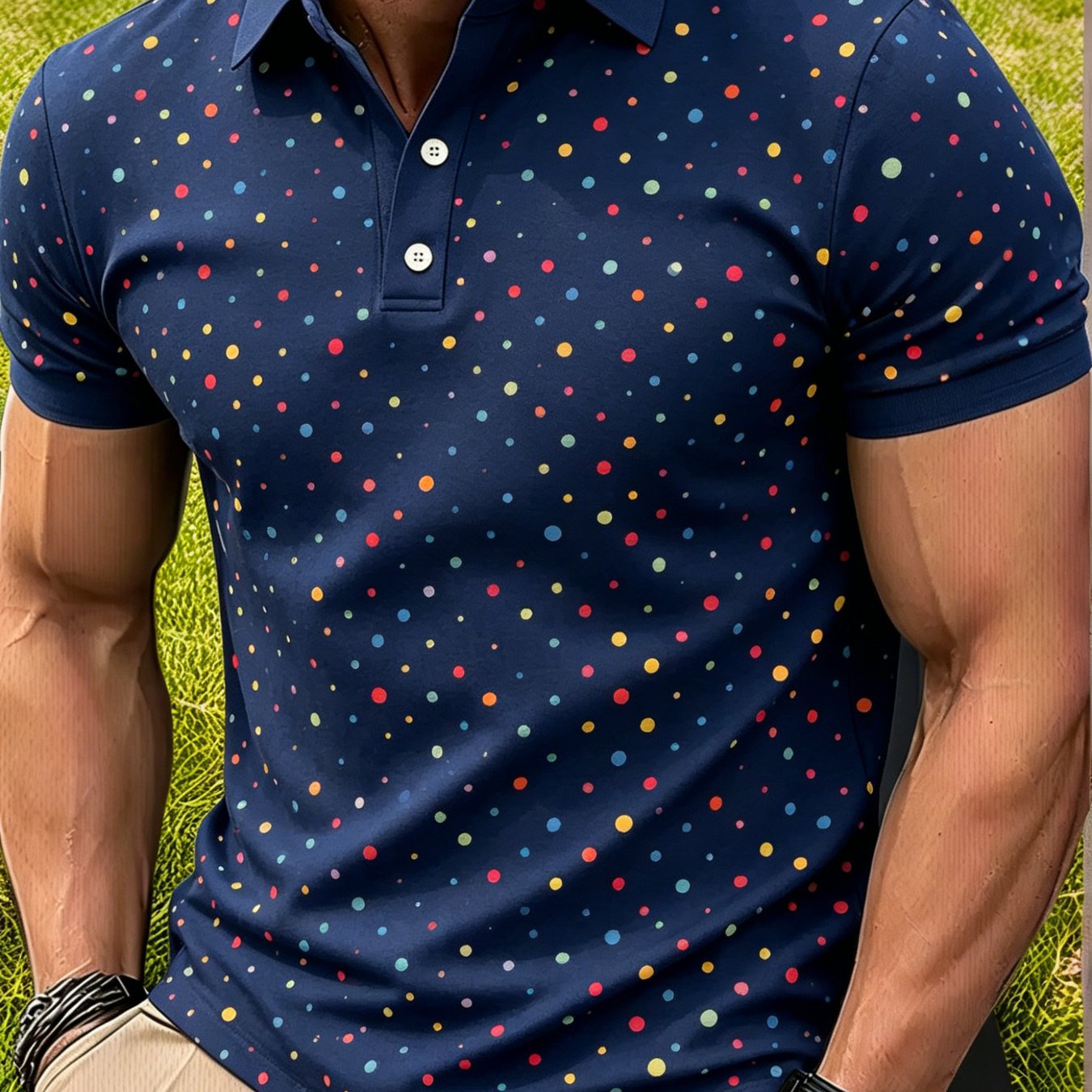 TEMU - "[printeesign--nottexture]" Men's Shirt, Business Casual Golf Suitable For Office, Restaurant, Home Comfortable Top -