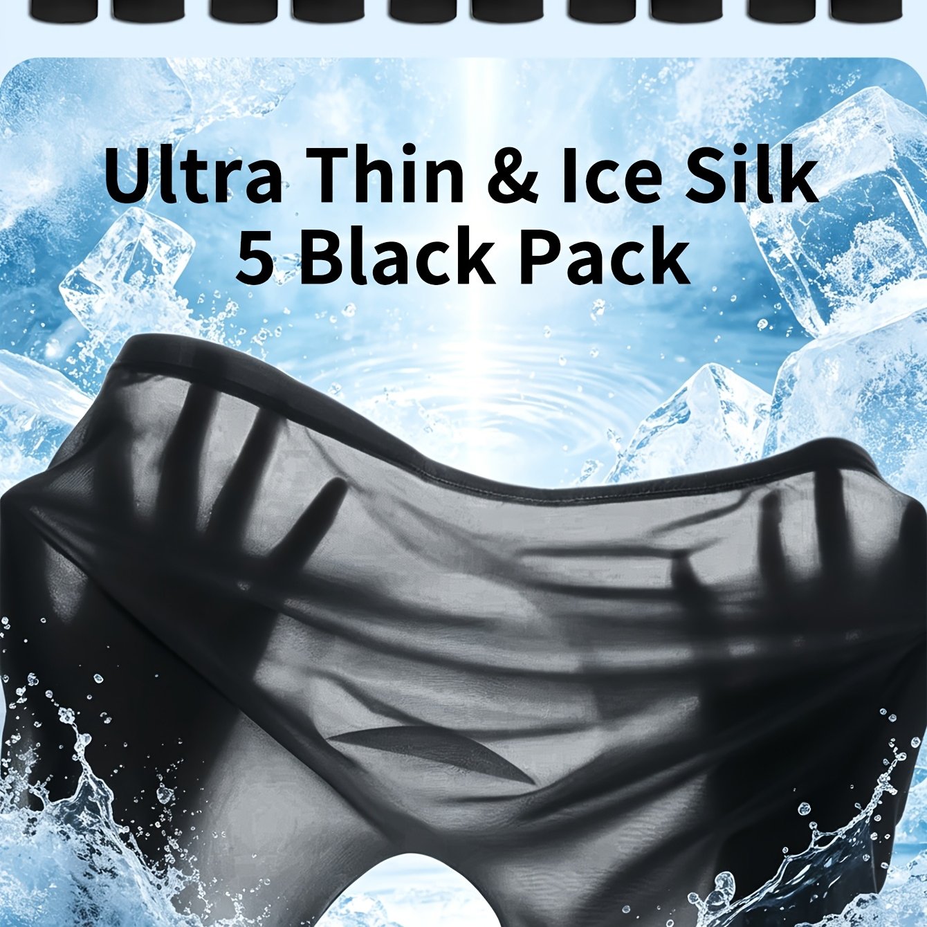 TEMU 5pcs Men's Underwear, Ultra-thin, Sexy And Sheer, Breathable And Quick-drying. Soft And Smooth. Suitable For Spring, Summer And Autumn, Perfect