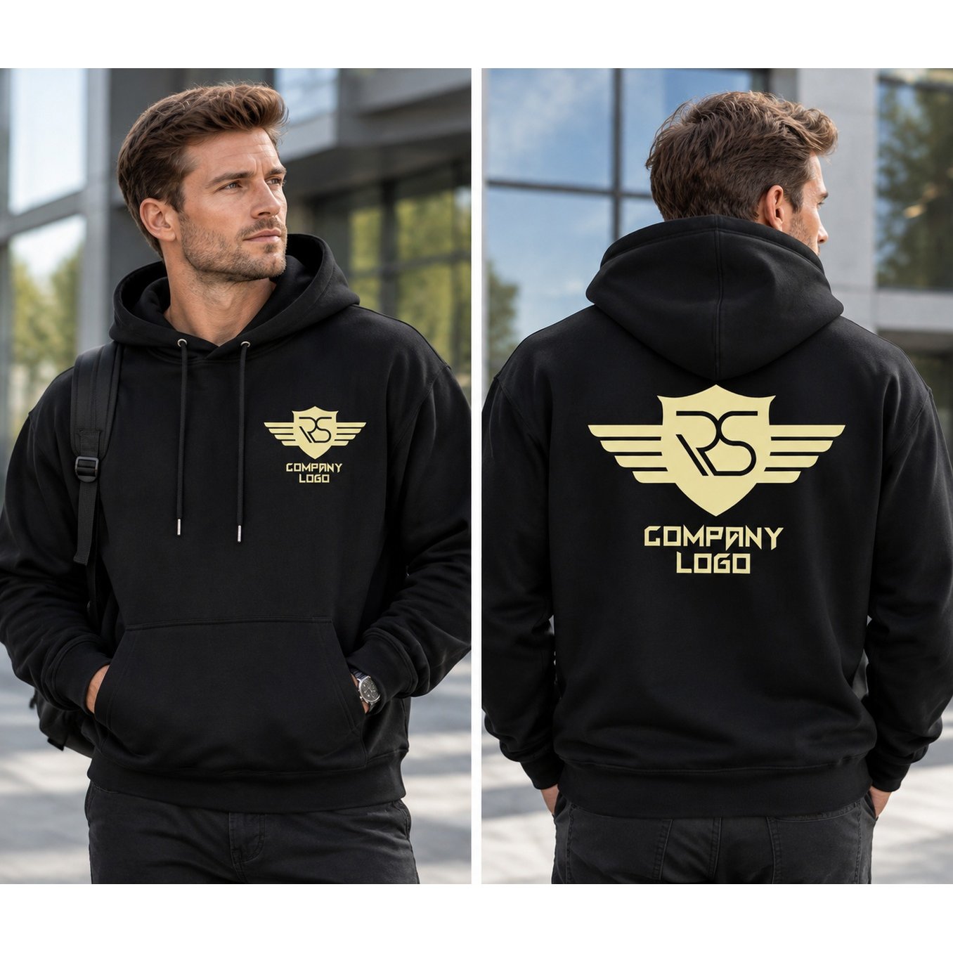 Image of Custom And Front Hoodie, Design Hoodie, Personalized Custom Hoodie, Customize Your Own Hoodie, Custom Hoodie, Front& Back Business Logo Hoodie, Custom Corporate Team Hoodie Gift