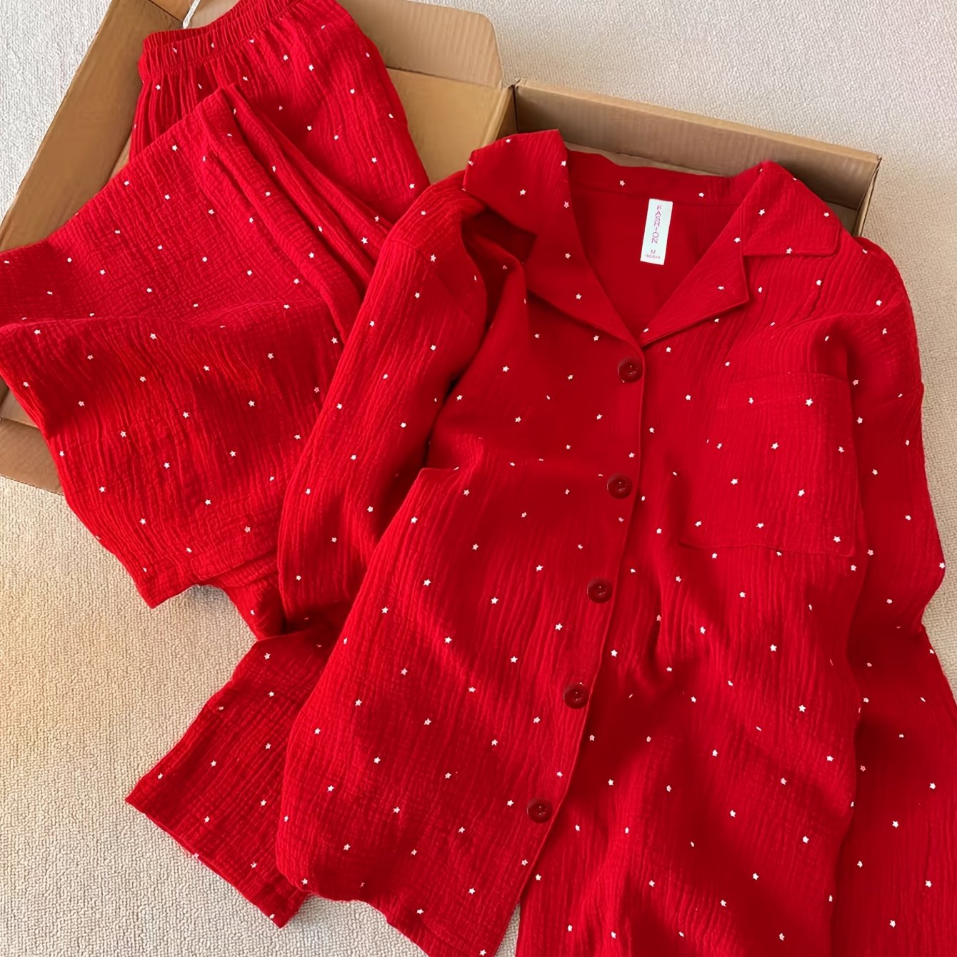 TEMU In-stock High-quality New Style, Instagram- Korean-style Minimalist Pajamas, Soft And Comfortable, Relaxed Fit, Worn As Outerwear, Casual