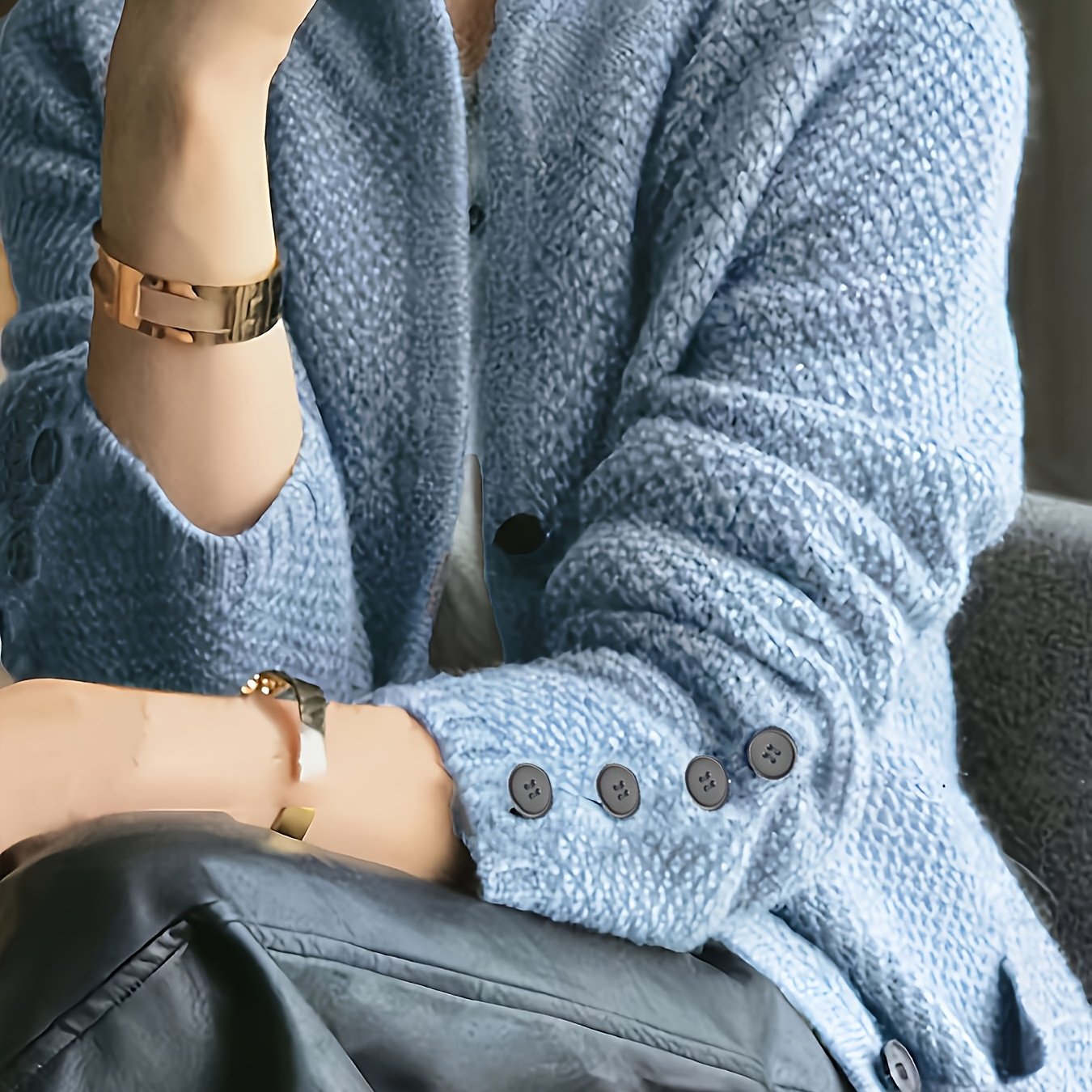New Style Loose Thick Sweater Stand Collar Fashion Long Sleeve Warm Outerwear
