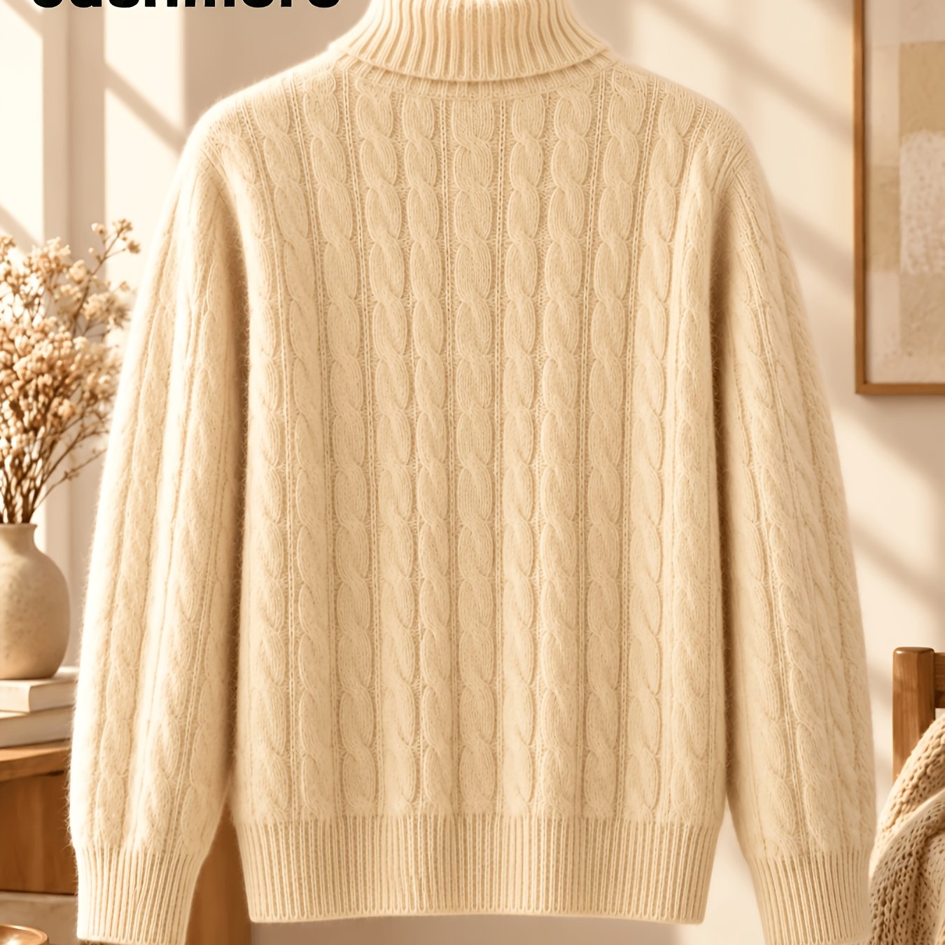 Image of Aw26 100% Velvet Stand-collar Pullover Sweater, Men's Retro Jacquard Weave Autumn Winter Warm Knit