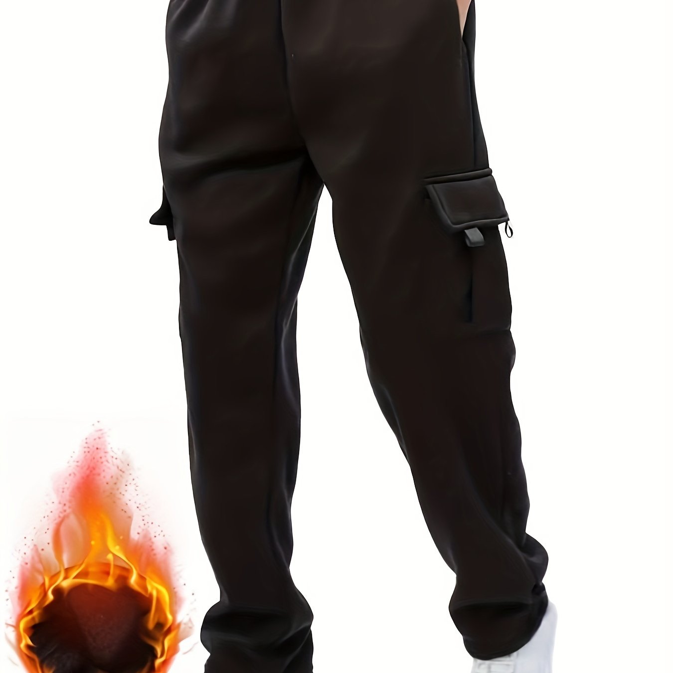 Boys' Casual Multi-pocket Cargo Pants, -lined Sweatpants, Multi-pocket Joggers, Casual Elastic Waist Pants, Suitable As A Gift For Outdoor Activities, Perfect For Outdoor