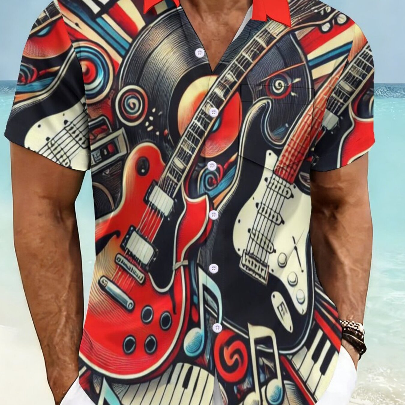 TEMU Men's Plus Size Casual Shirt, Plus Size Men's Short Sleeve Shirt, Comfortable Loose Fit Short Sleeve Top, Fashionable Casual Shirt, Lapel