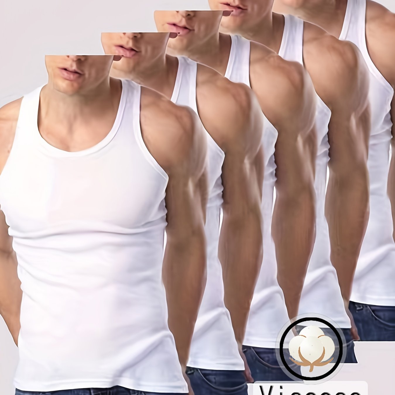 5pcs, Men' Tanktop, Casual Slim Fit Sleeveless High Stretch Shirt Vest For Fitness, Men's Pajamas For Summer