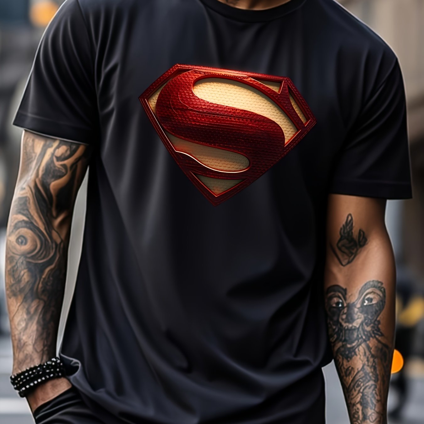 TEMU League Men's T-shirt Personality Men's Outdoor Casual And Fashion Tee Plus Size L-5xl, Plus Size