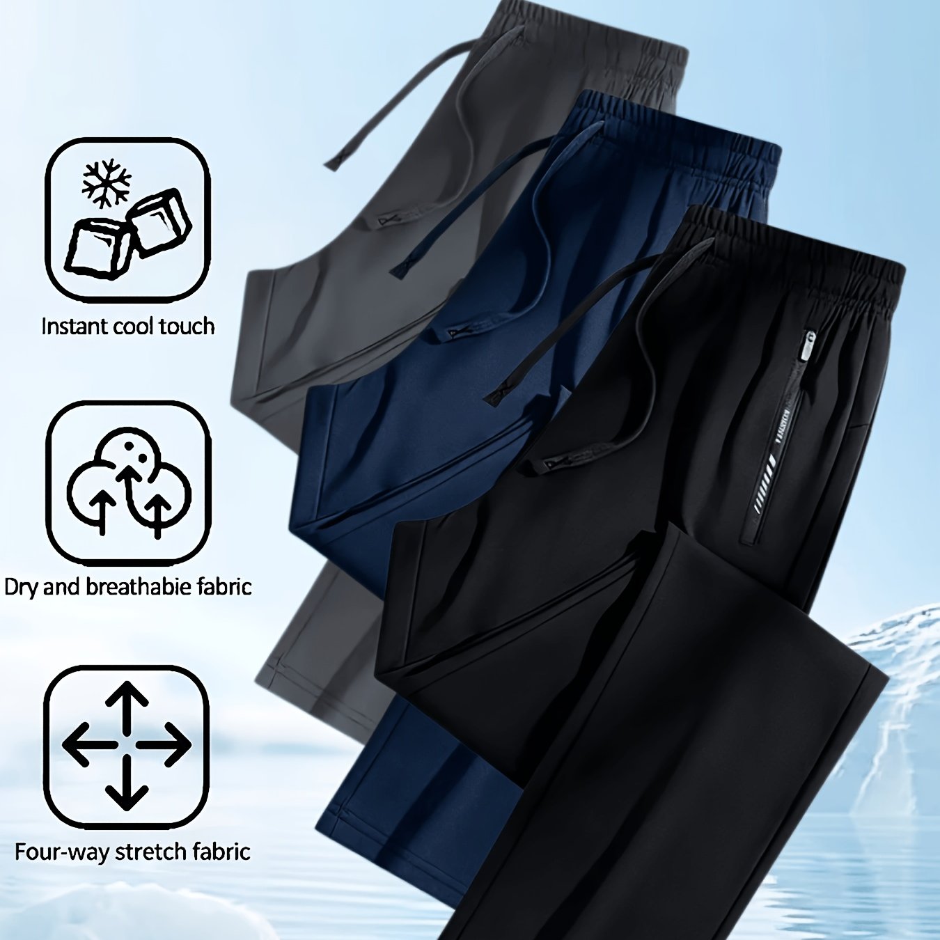 3 Pack Women's Sports Trousers, High Stretch Solid Print Drawstring Sweatpants, For Outdoor Sports, Shopping, Running And , Ideal Gift Recommendation