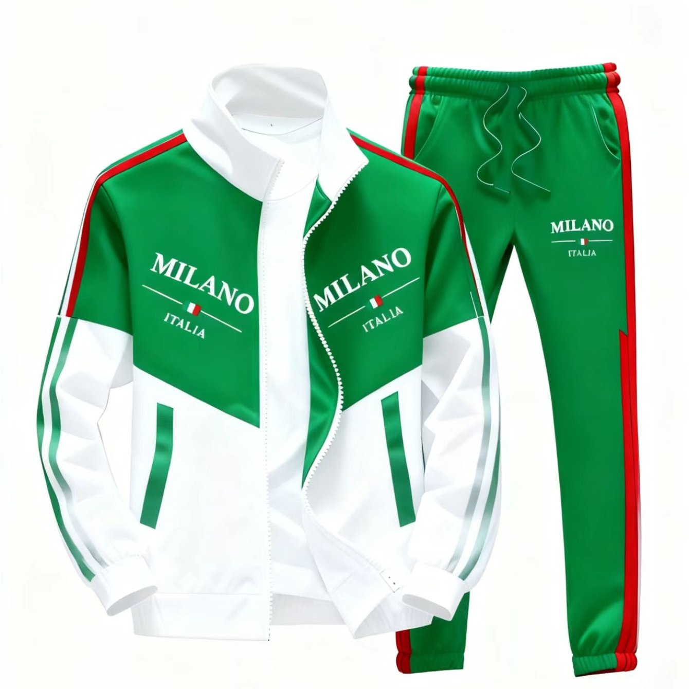 This Fashionable Men's Tracksuit Of A Jacket And Matching Sweatpants, Making It An Gift For During The