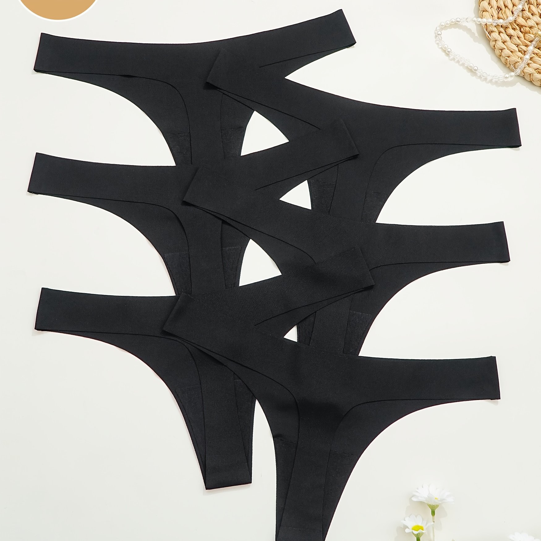 E-shop 6er-Pack Damen Slips, weich und bequem, tägliches nahtloses Unterwäsche, atmungsaktive Slips, Damen Slips mit mittelhohem Bund