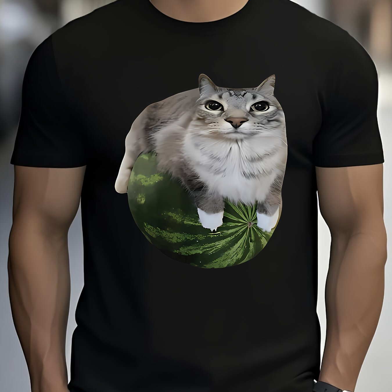 TEMU Watermelon Silly-shirt, Unisex Graphic Shirts, Funny-shirt Men