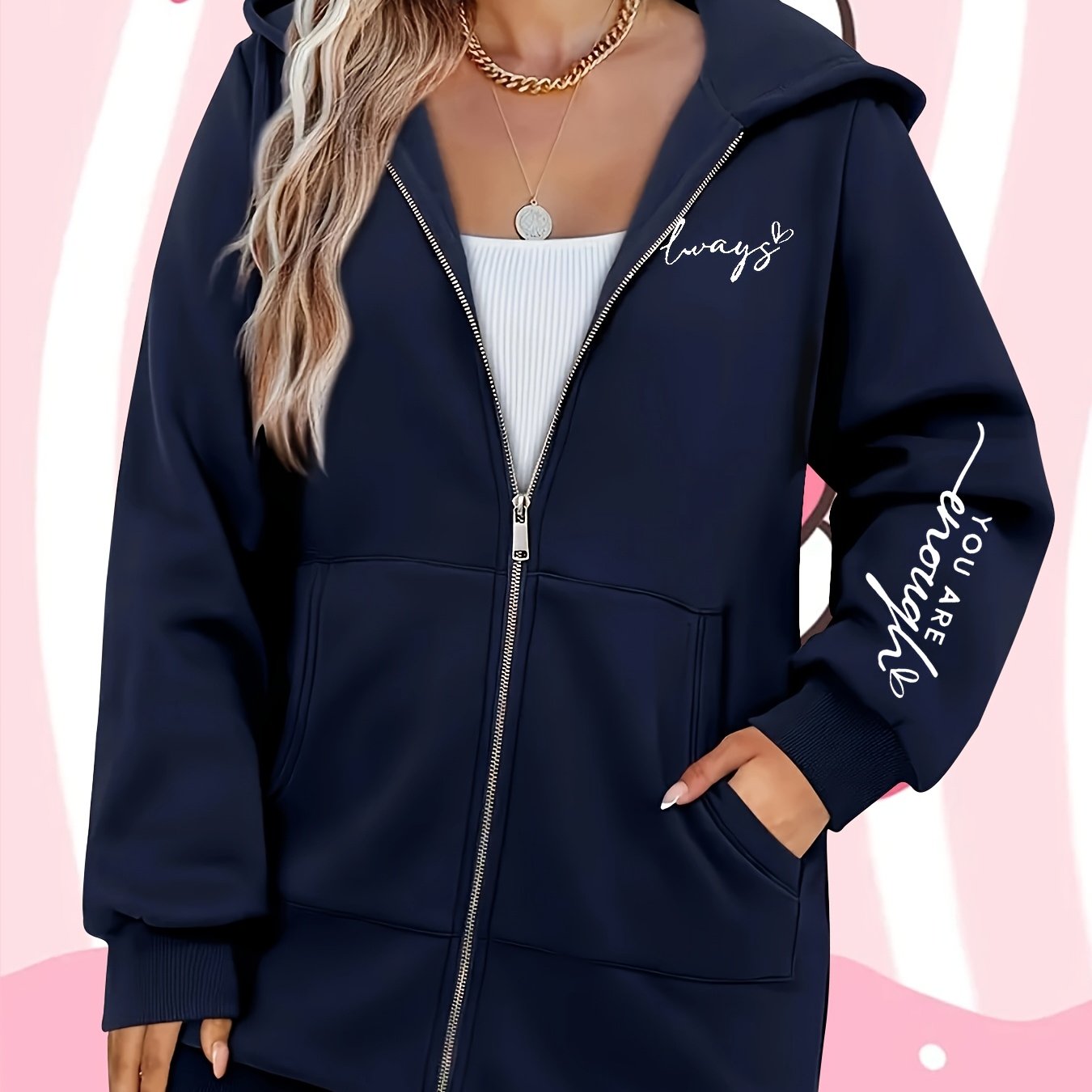 Women's Fashion Zip-up Hoodie