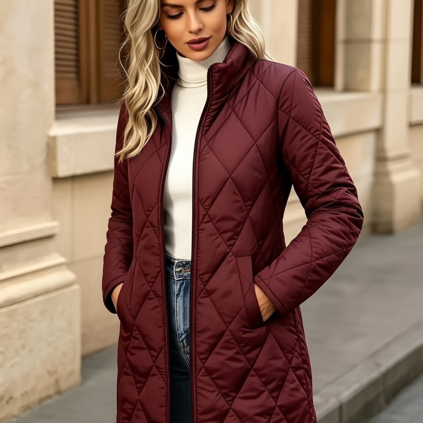 TEMU 2026 Autumn Winter New Women's Fashion Dress Mid-length Loose Warm Coat Women