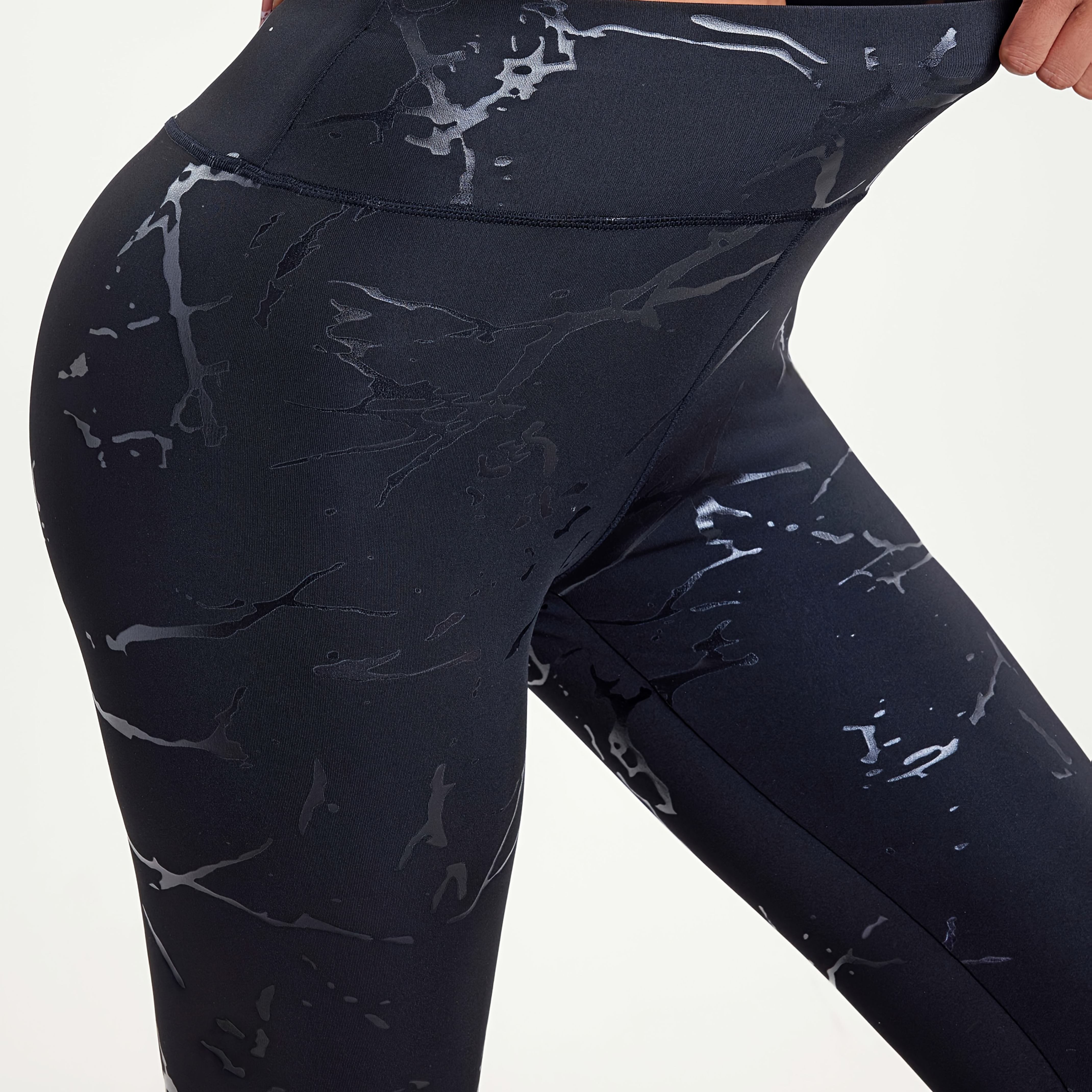 Fashion High-waisted -lifting Golden-trimmed Skinny Pants