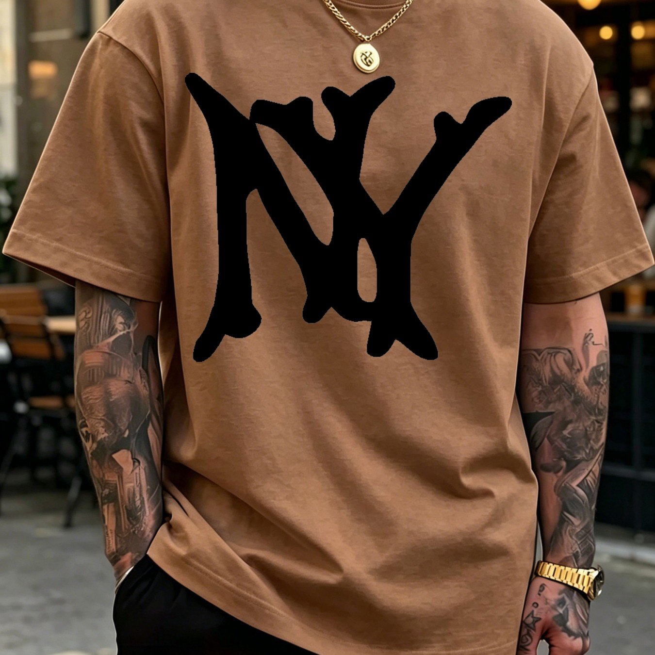 Men's Fashionable T-shirt, With 'letters, Motivational Slogans, Names' Printed Patterns, Summer Short Sleeve, Comfortable And Breathable Men's Clothing, In Multiple Colors, Local Delivery