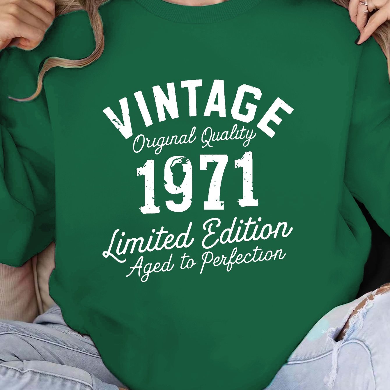 TEMU Vintage 1971 Women's Sweatshirts