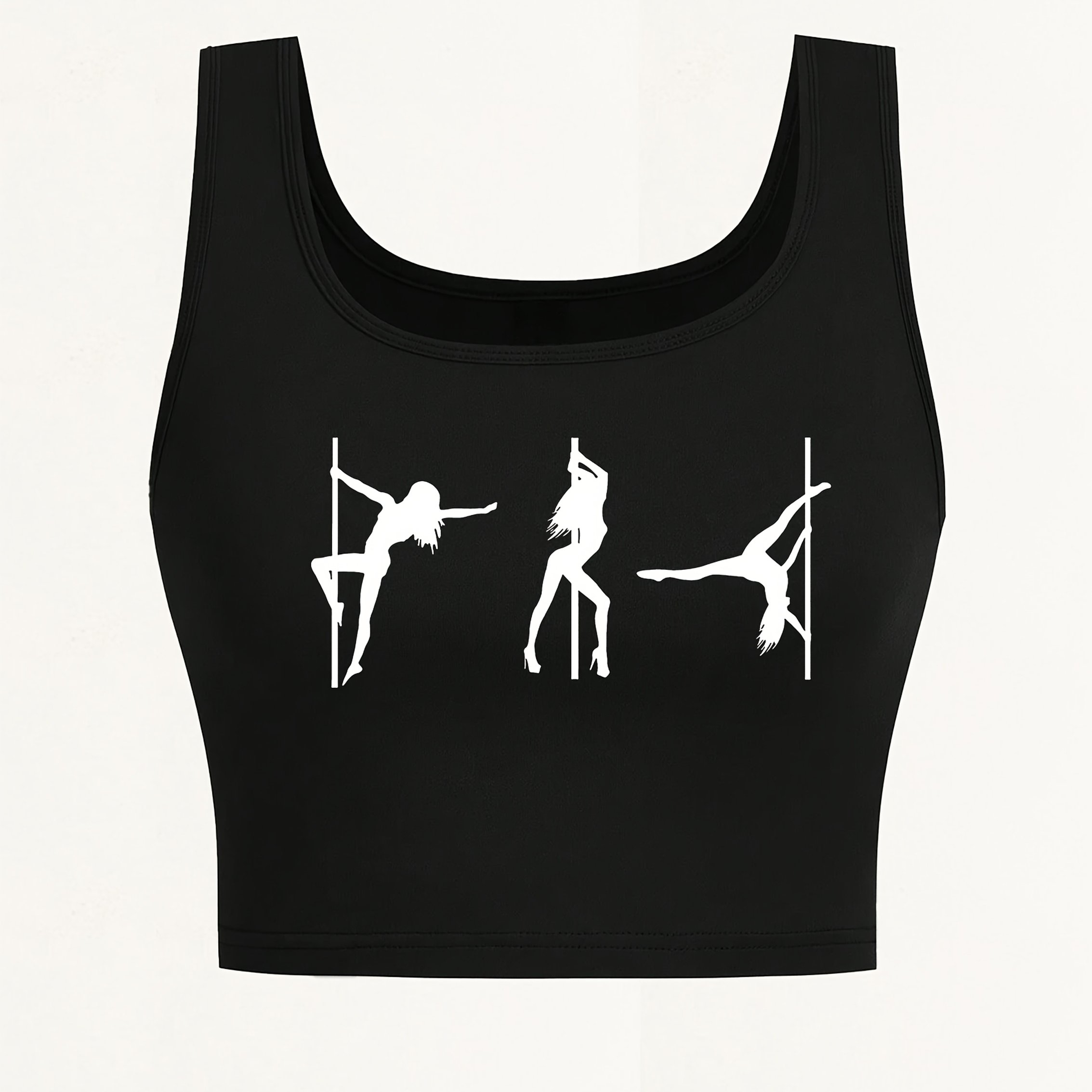 TEMU Chaleco Corto de Moda para Damas con Estampado de Ballet, y Baile en , Chaleco de Personalidad