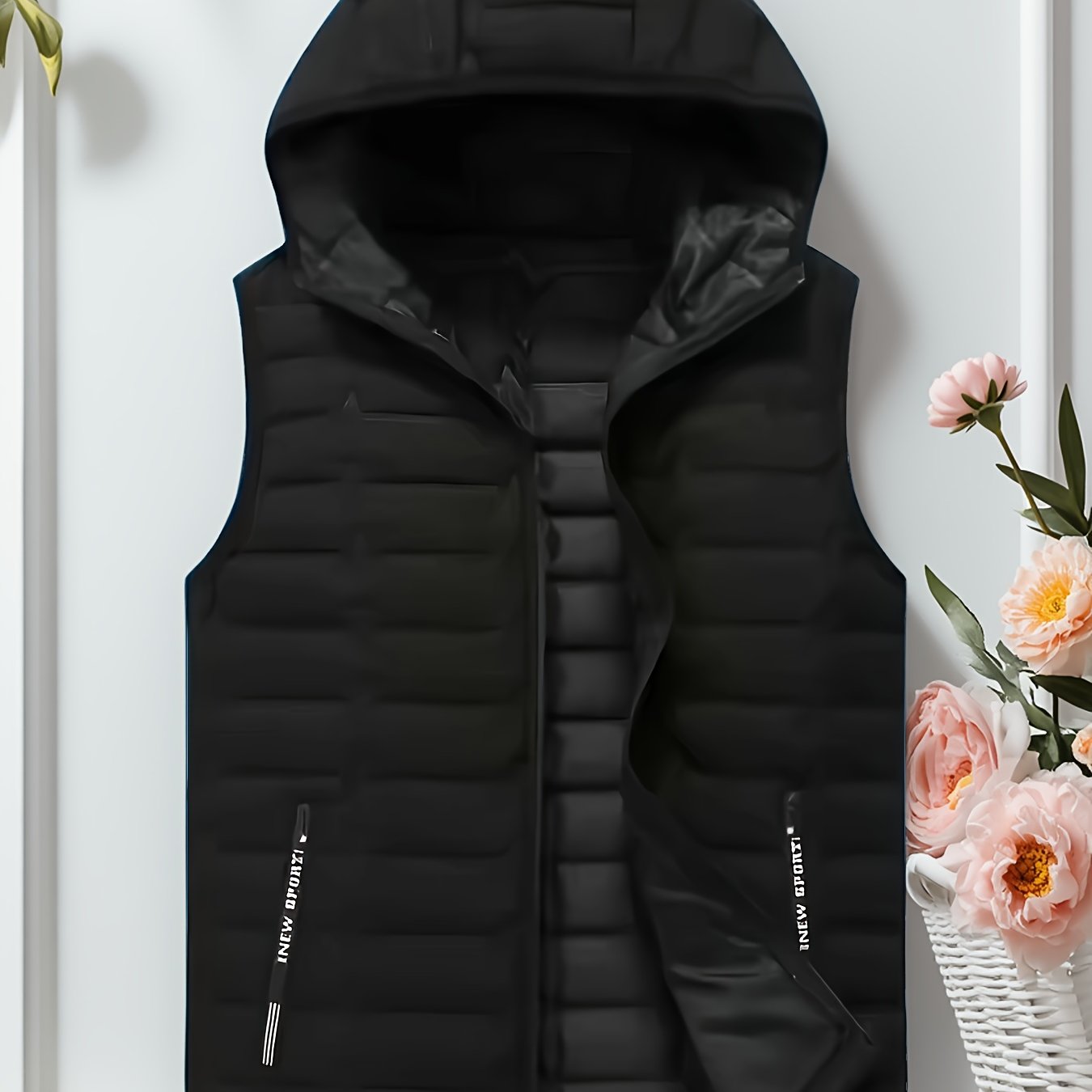 TEMU Men's Hooded Vest, Men's Gilet
