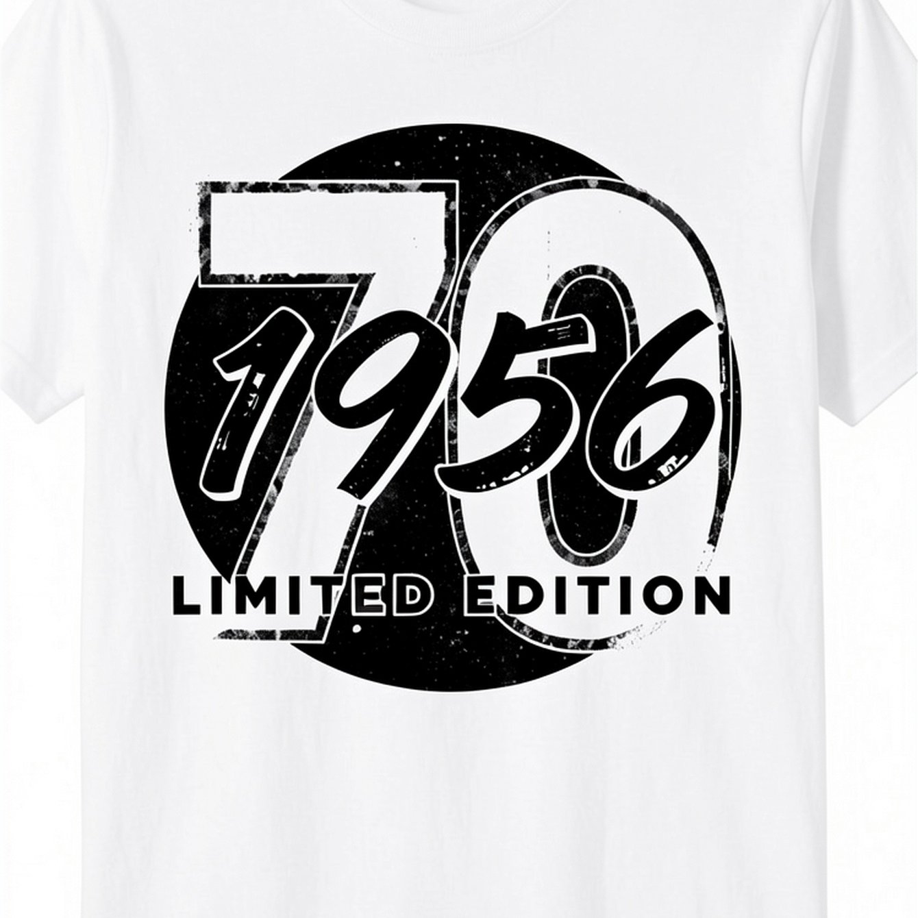 TEMU 70th Birthday Man Woman 1956 Funny Gift T-shirt - Crew Neck Design - 100% - Comfortable Fabric - Suitable For Everyday Wear, Casual And Stylish