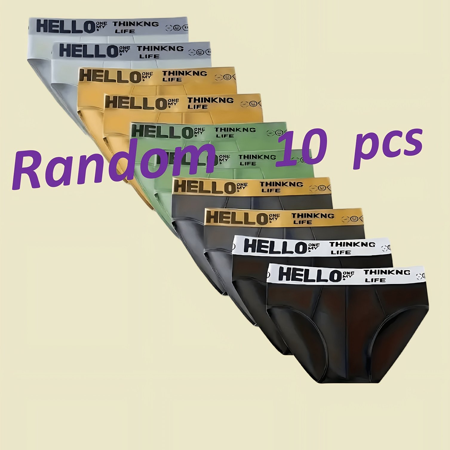 Random Letter Hello Men's Briefs