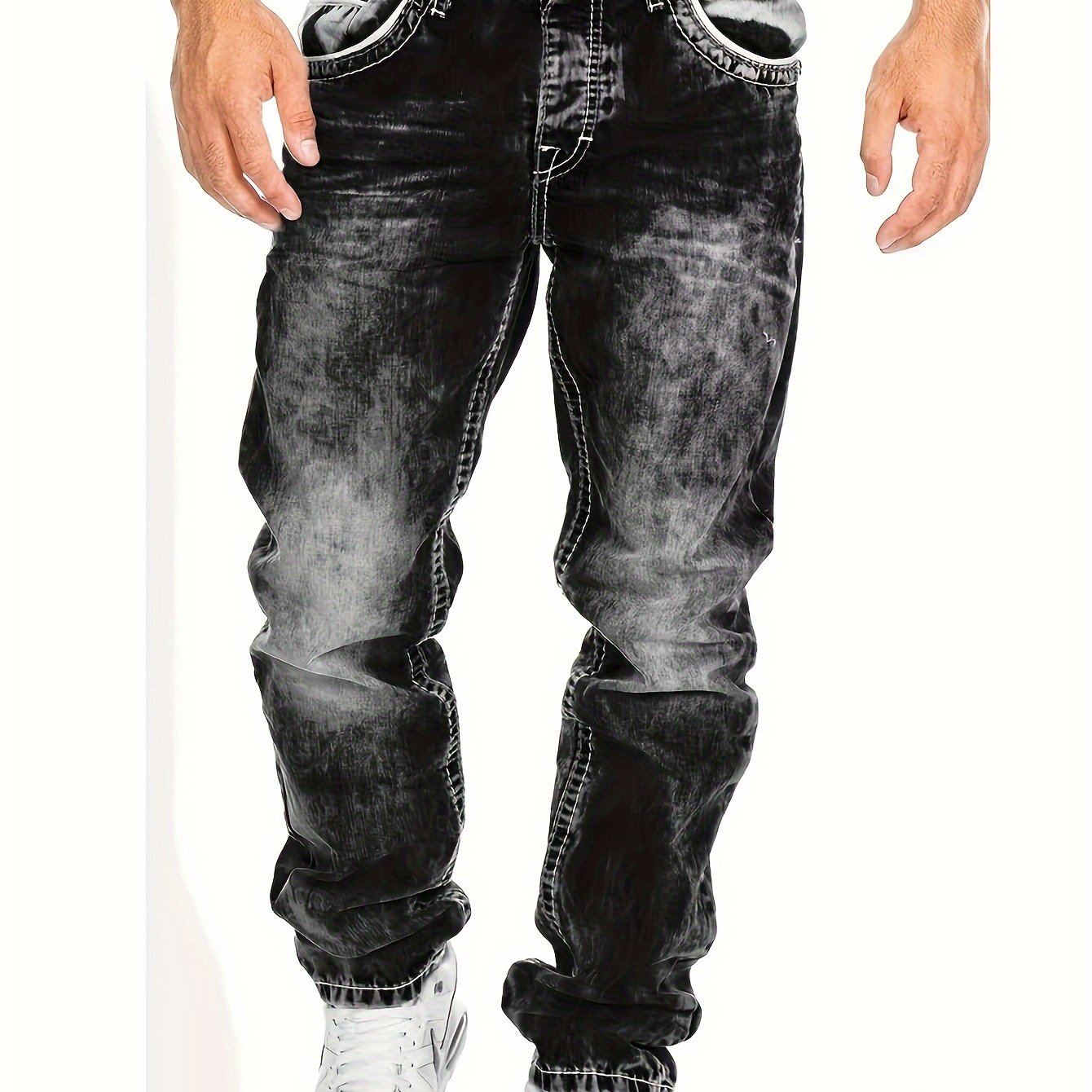 American Snowflake Jeans, Fashionable And Versatile Straight-leg Pants