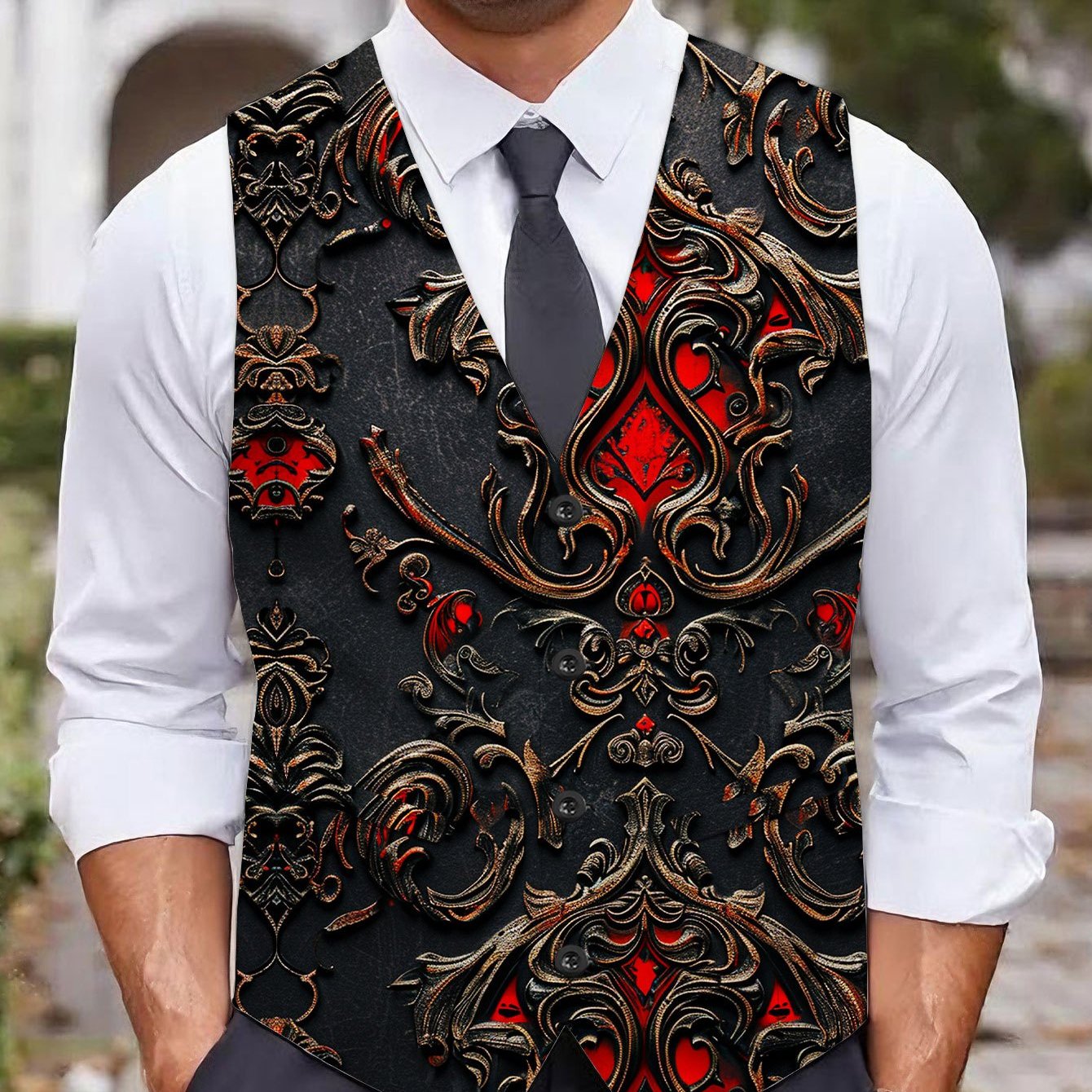 TEMU Trendy Casual Men's Plus-size Vest, Stylish And Fashionable, Cool, Comfortable, Street Style, Casual / Men's / Printed / Trendy / Clothing /