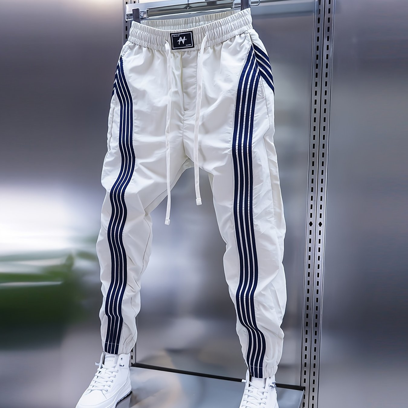 E-shop Herren Freizeit-Cargohose mit Bund Patch-Panel, für die Frühjahrs-/Herbstsaison, sportliche Freizeithose in schmaler Passform mit schmal