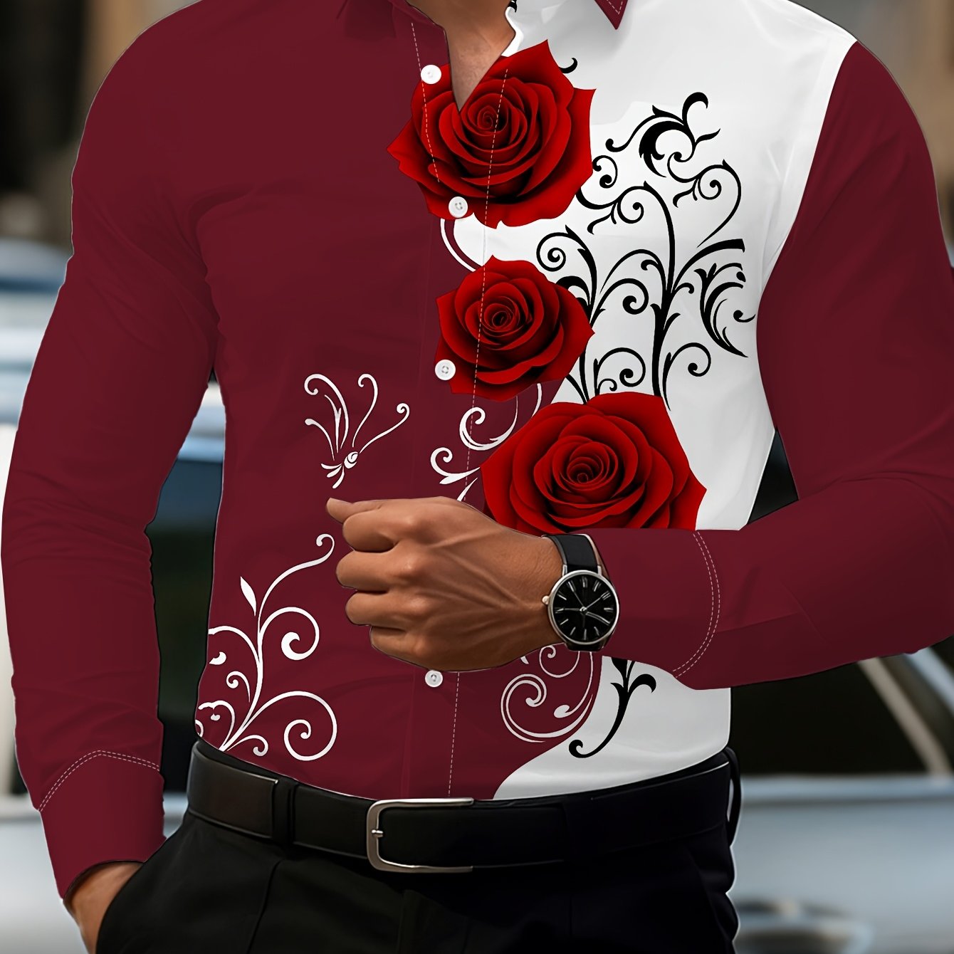 TEMU Men's Long Sleeve Shirt Men's Clothing Casual Wear Suitable For Outdoor Outfit Long Sleeve