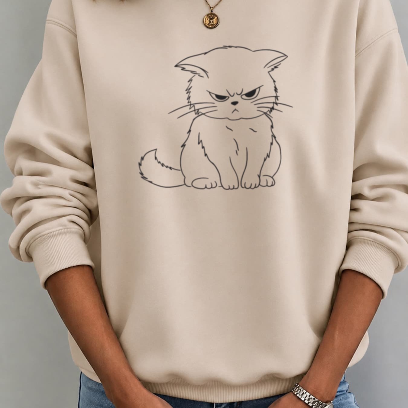 Autumn/winter New Arrival Fleece Pullover: Women's Casual Loose Print Long Sleeve Crew Neck Sweatshirt, Breathable And Comfortable For Daily Wear And Layering