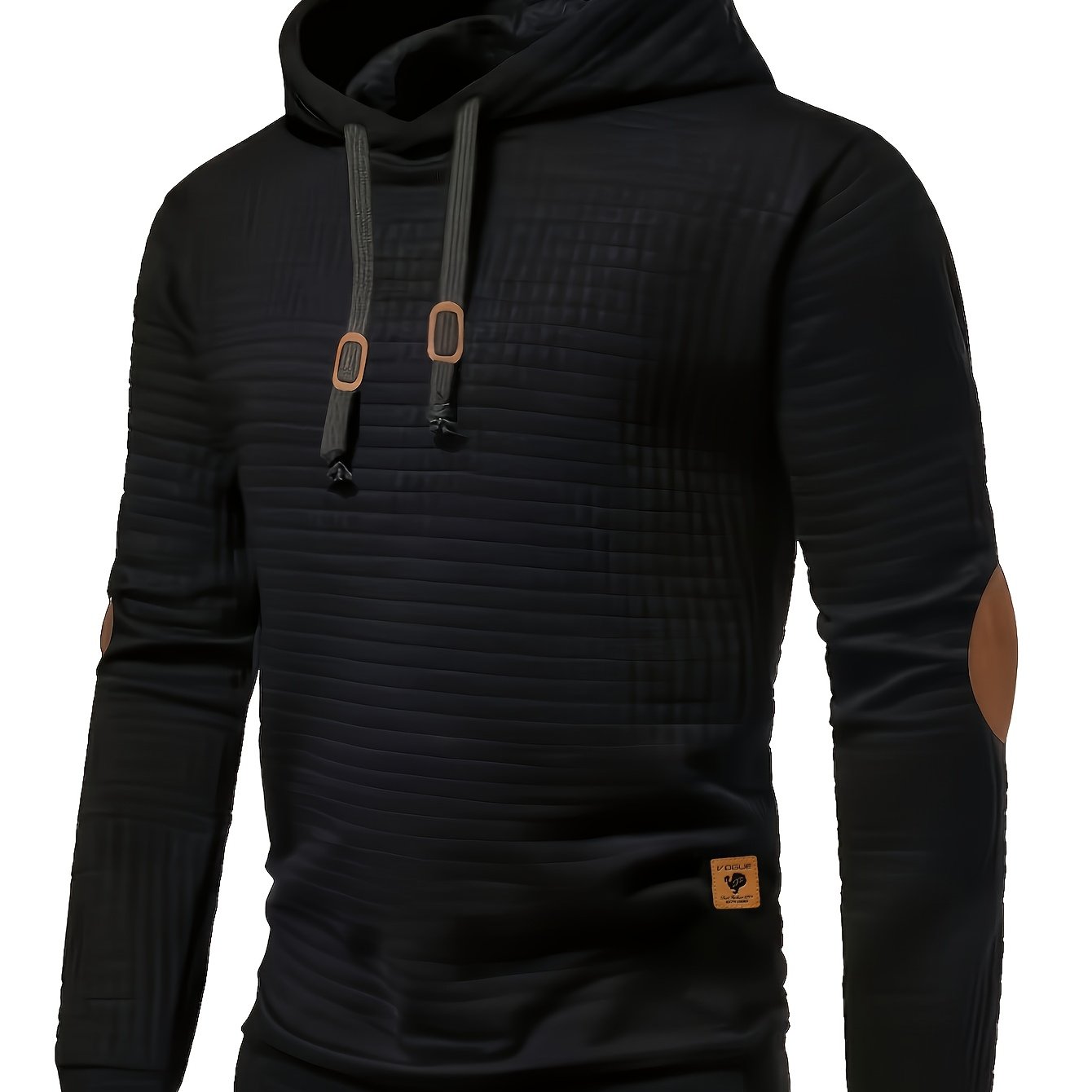 Fashion Hoodie - Knit Fabric, , With Hood, Stretch, Plus Size