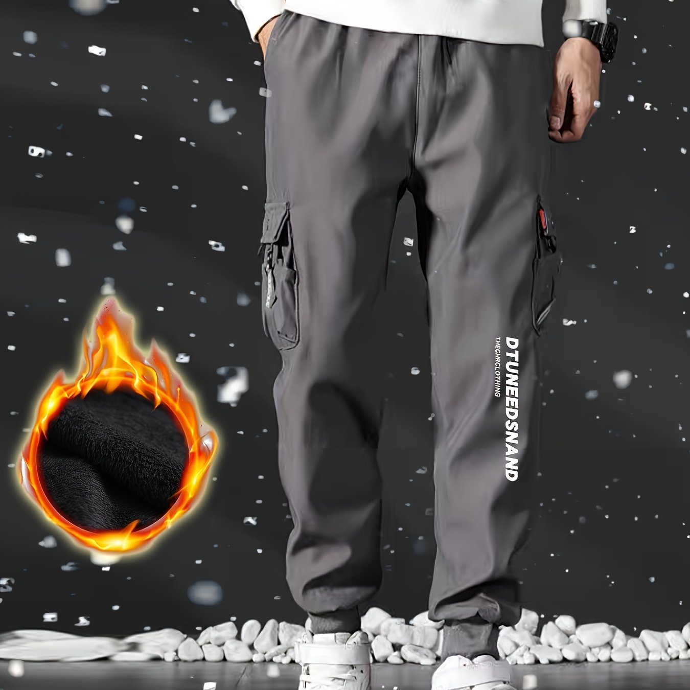 Men's Stylish Solid Cargo Jogger Pockets Causal Breathable - Temu