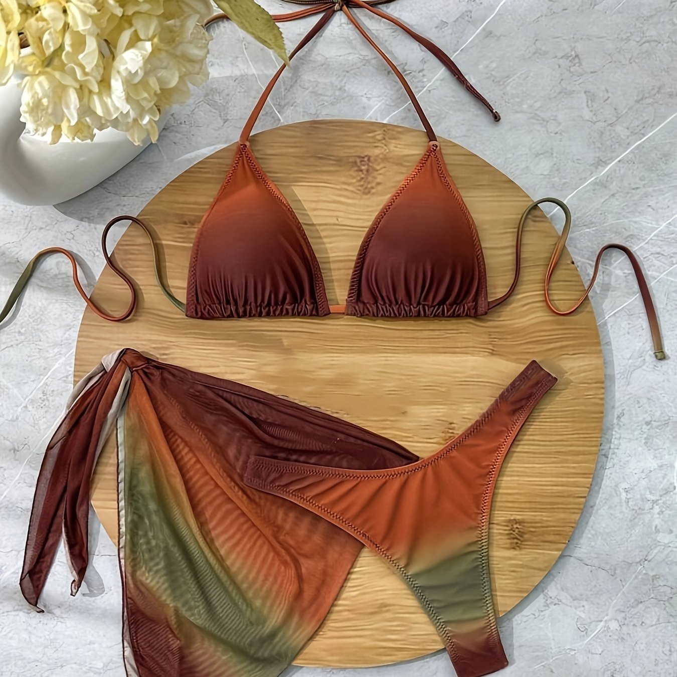 E-shop Premium Verlauf-Rock und Dreiteiliges Bikini-Set für Damen