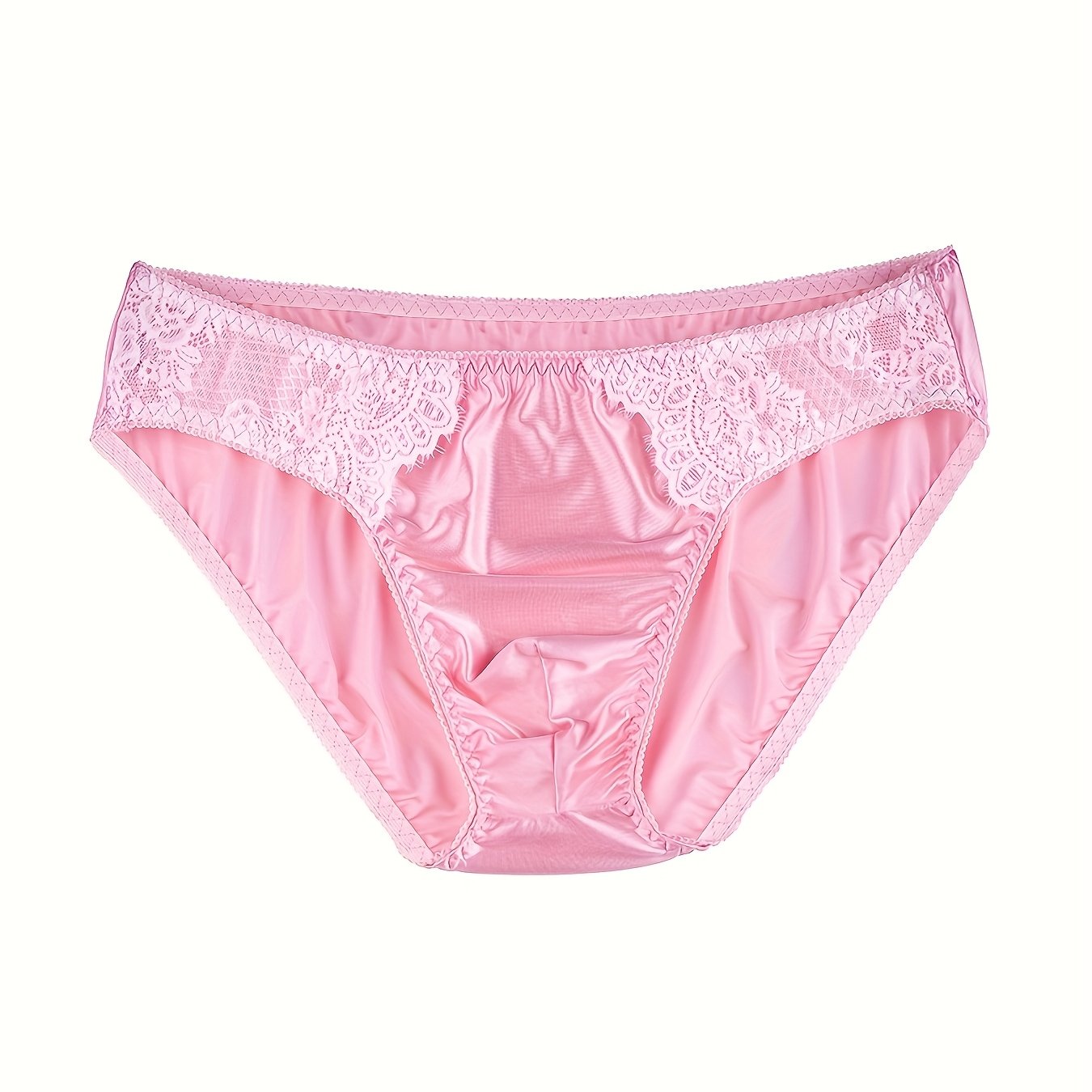 E-shop Glänzende Herren Sexy Slips mit Spitzenverbindung Unterwäsche U-Form für Männer Konvexe Tasche Unterhose Atmungsaktive Herren Bikini Slips Glatt