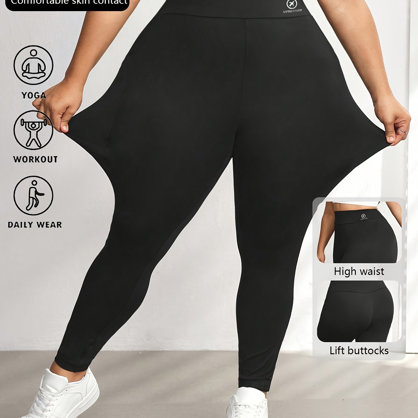 Plus Size High-waisted Yoga Leggings - Women's Workout Pants For Running, Gym And
