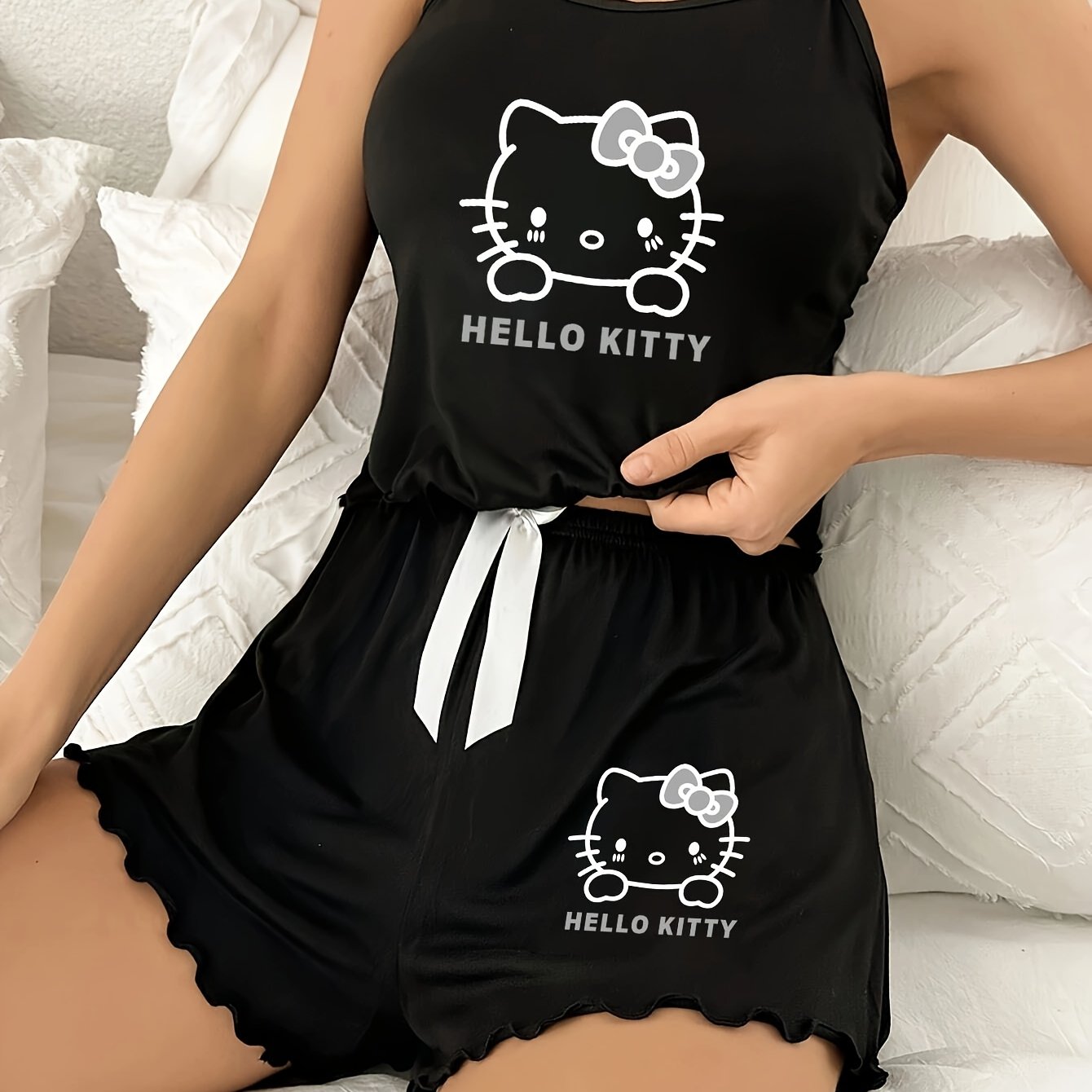 Women's Casual Sweet Camisole Sleepwear Set