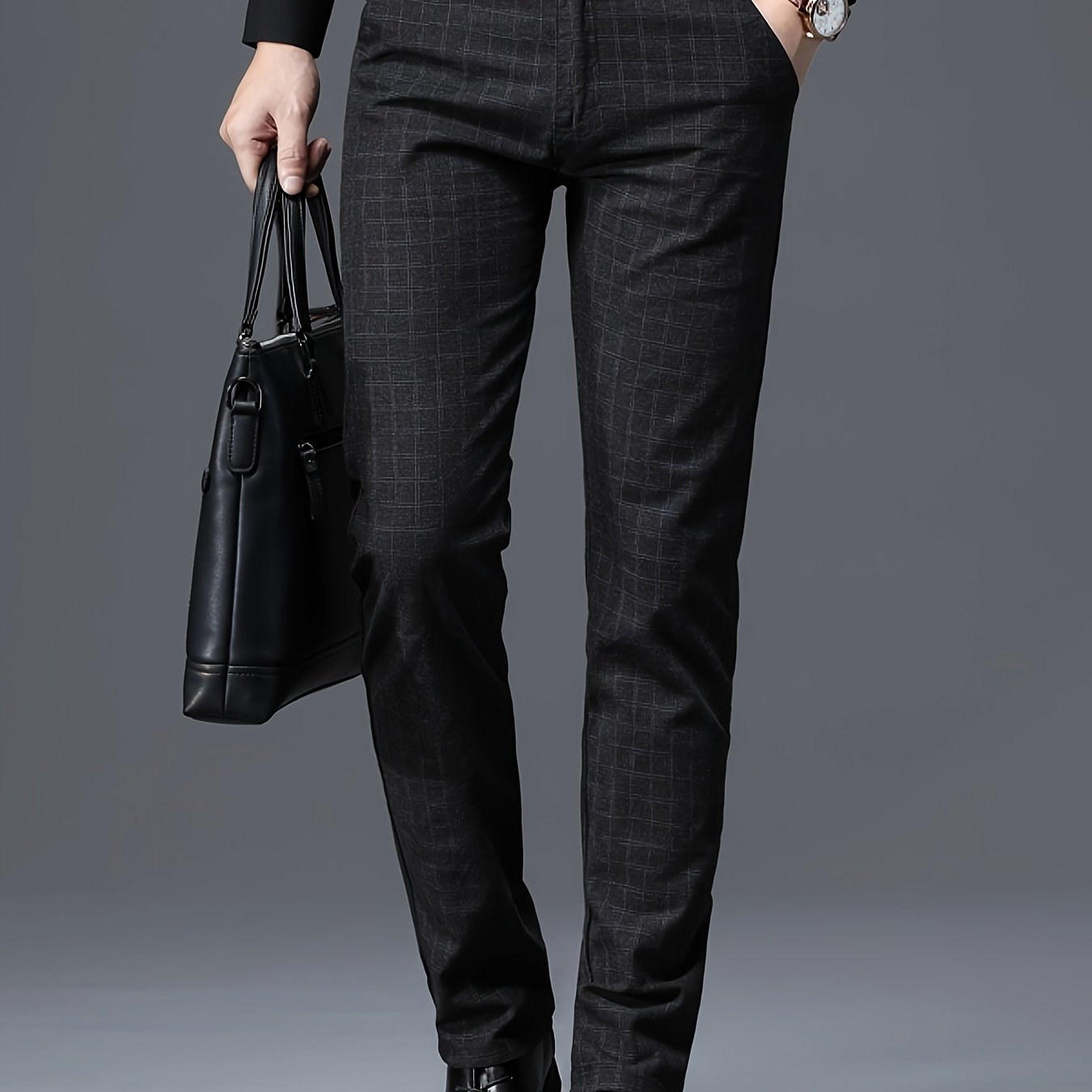 TEMU And Summer Men's Business Casual Pants, Versatile Fashion Trousers, Slim Straight-leg Men's Pants, 2 Colors