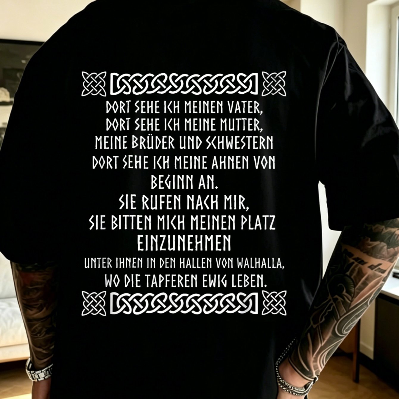 Viking Nordic Mythology T-shirt, Black, Men's T-shirt Vintage Perfect For Home Outdoor Work Gifting (birthdays Mother's Day Valentine's Day) Unisex T-shirt
