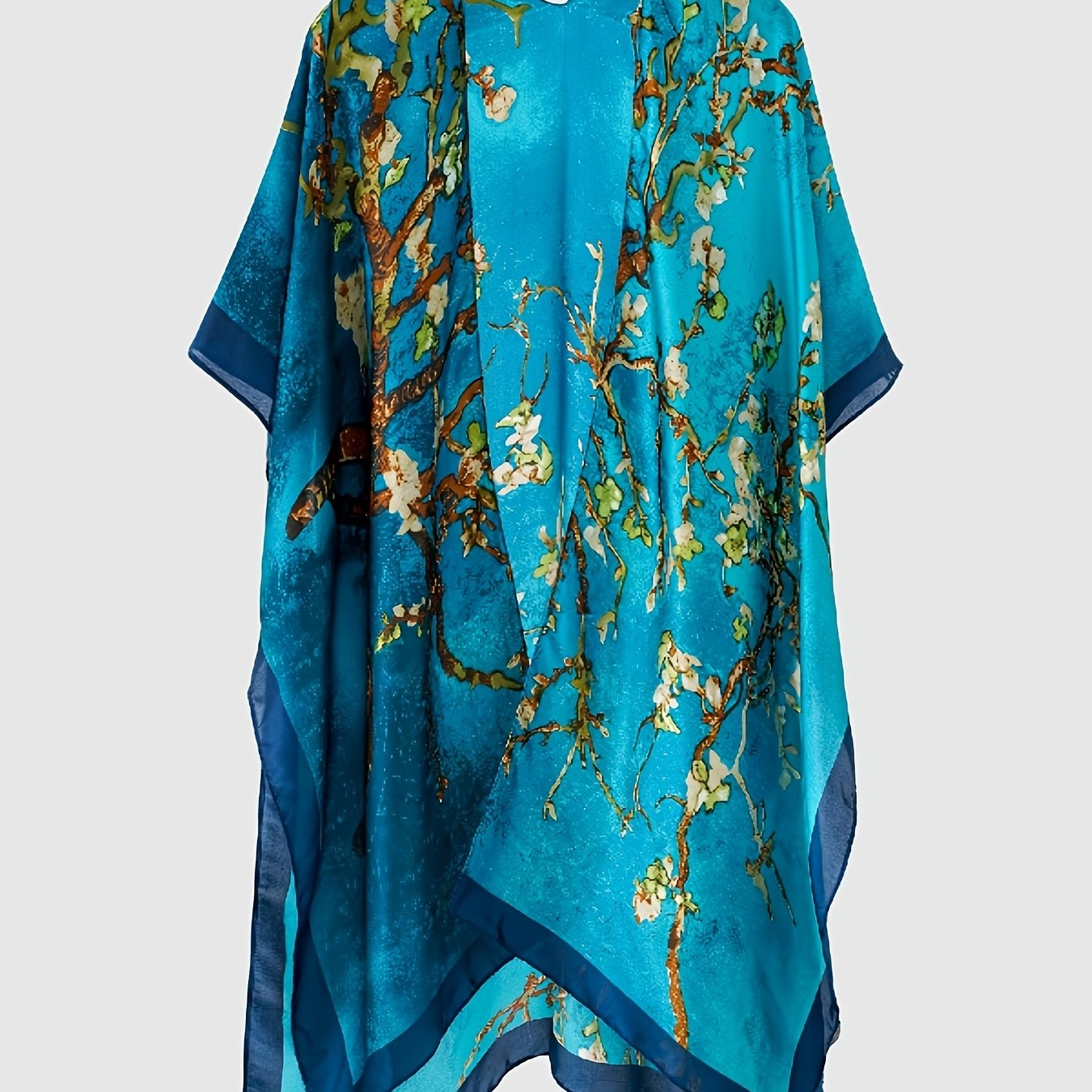 TEMU Brocade High-end Women's Summer Travel Sunscreen Geometric Paisley Print Sunscreen Clothing Bohemian Style Slightly Artifact! Loose Breathable