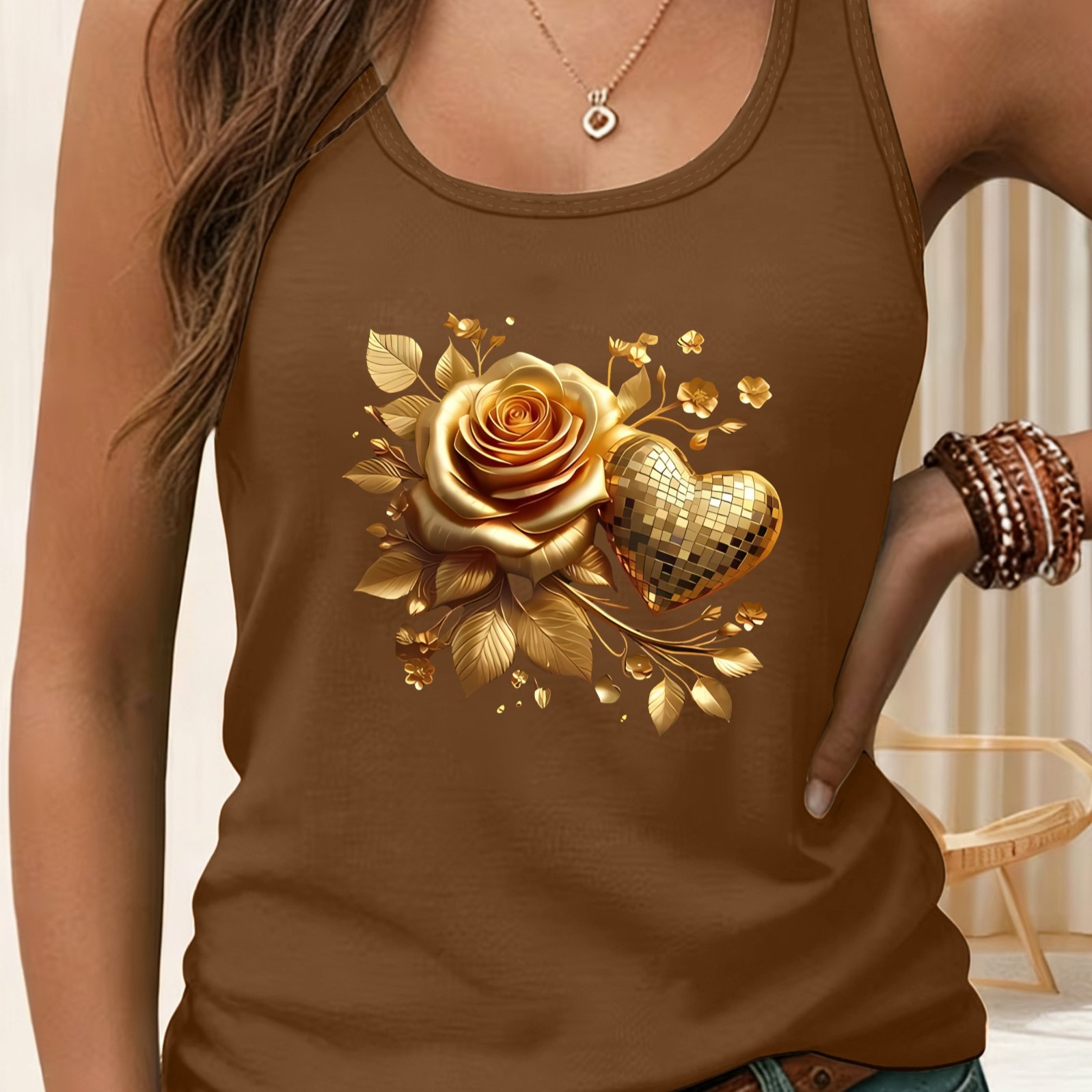 TEMU Y2k Women's Sleeveless Tank Top, Casual Fashion, Women's Spring/summer Leisure Sportswear, Sizes S, M, L, Xl, Xxl 3672