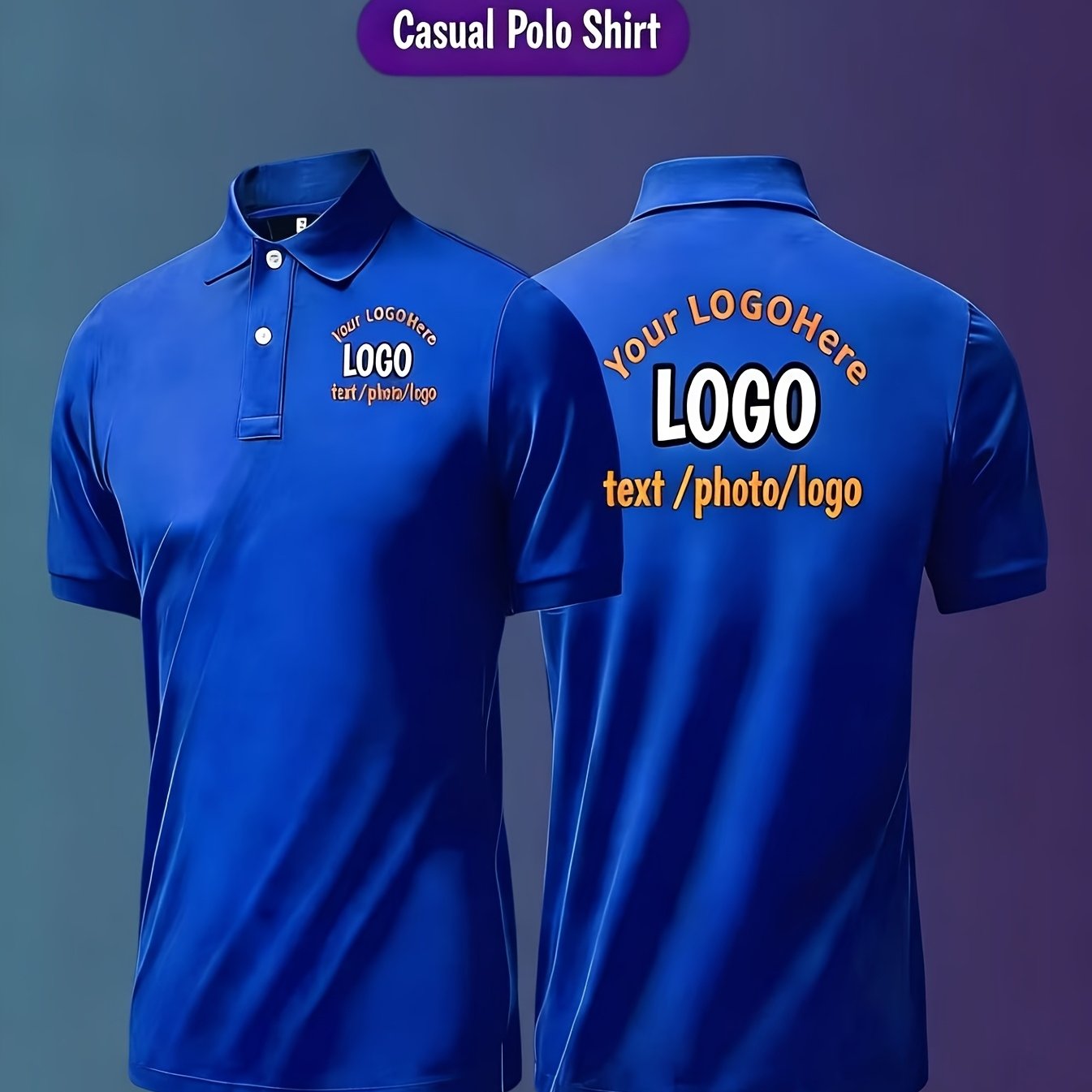 TEMU Men's Custom Shirt Collar Thin Casual Short Sleeve T-shirt Men' Outdoor Sweat-absorbing Shirt Collar Corporate Advertising Event Shirt Golf