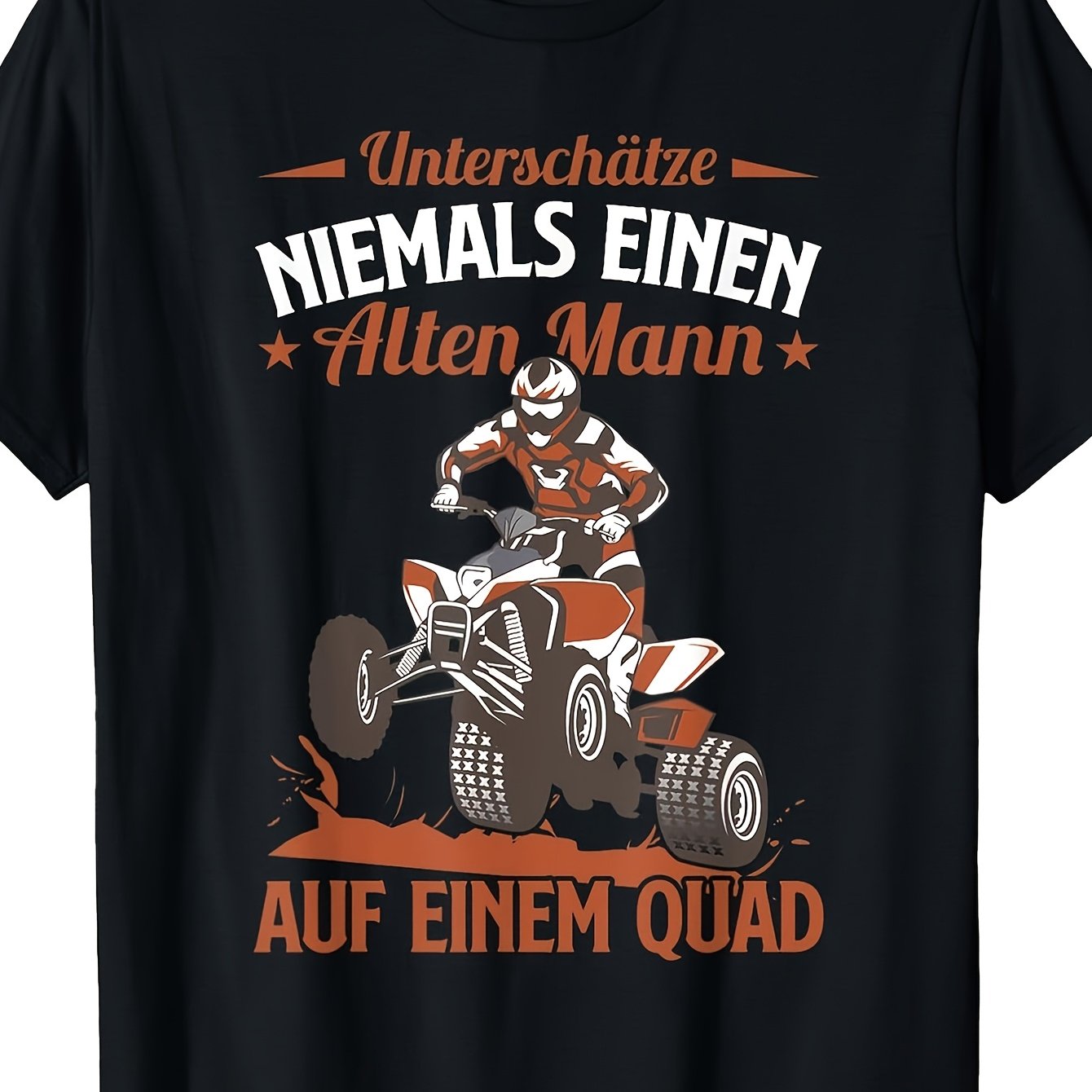 Image of Men's Biker T-shirt With Funny An Mann Auf Einem Design, Black, S Men's T-shirt Stylish Perfect For Home|gifting|work|outdoor (birthdays|valentine's Day|mother's Day) All Sizes Unisex, Plus Size