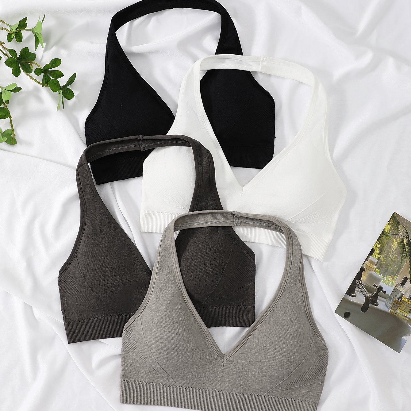 TEMU 4pcs Women's Wire--hanging Sports Backless Yoga Fitness Camisole Tank Tops