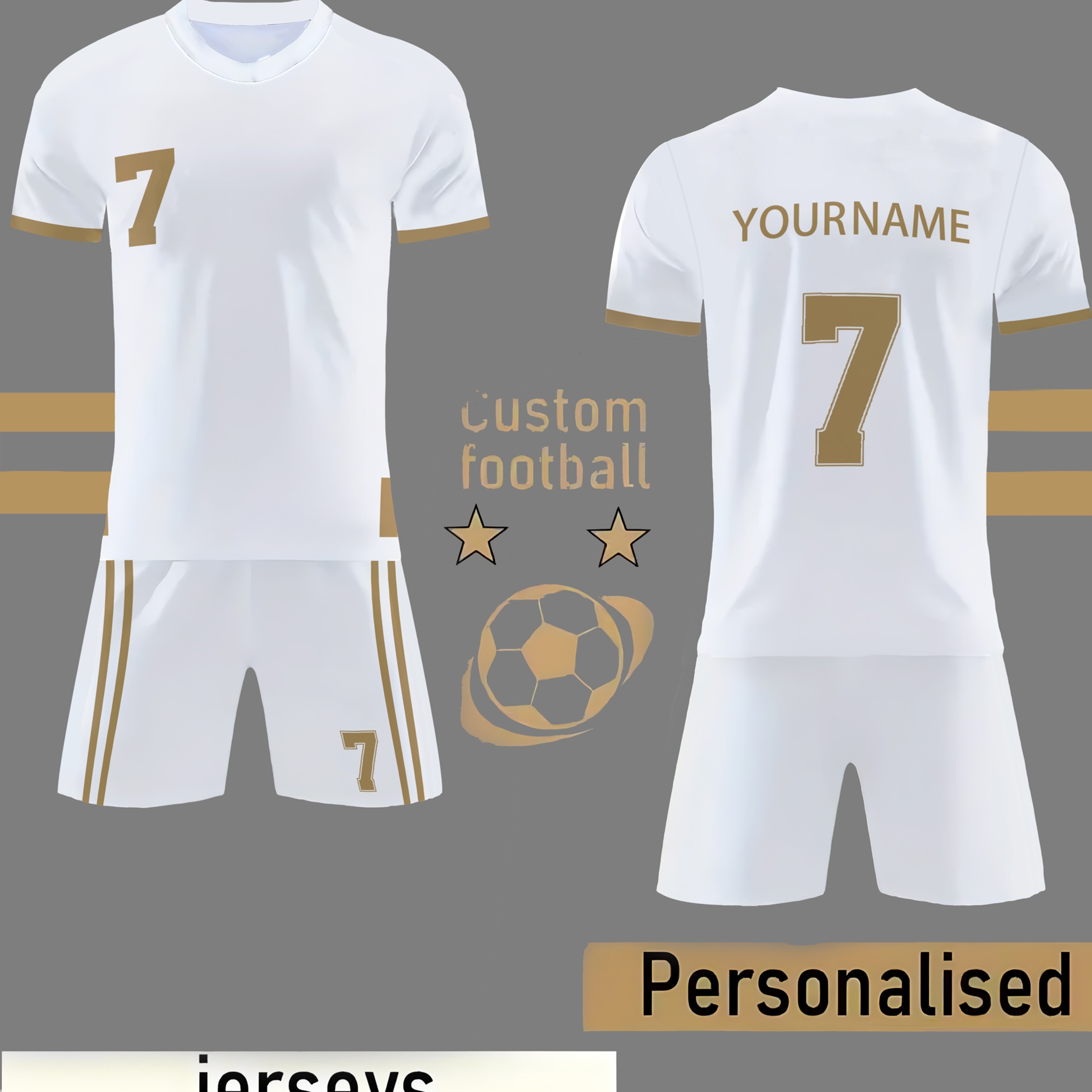 Custom Name Diy | Youth Lightweight Breathable Soccer Uniform Set | Quick- Training Jersey And Shorts | Outdoor Competitions/team Activities/casual Wear, For Outdoor