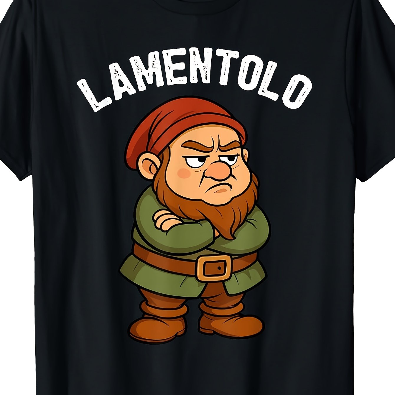 TEMU T-shirt con motivo di elfo e nano che si lamentano, stile casual a , adatta per appassionati di fantasy, giochi di ruolo ed a tema, lavabile in