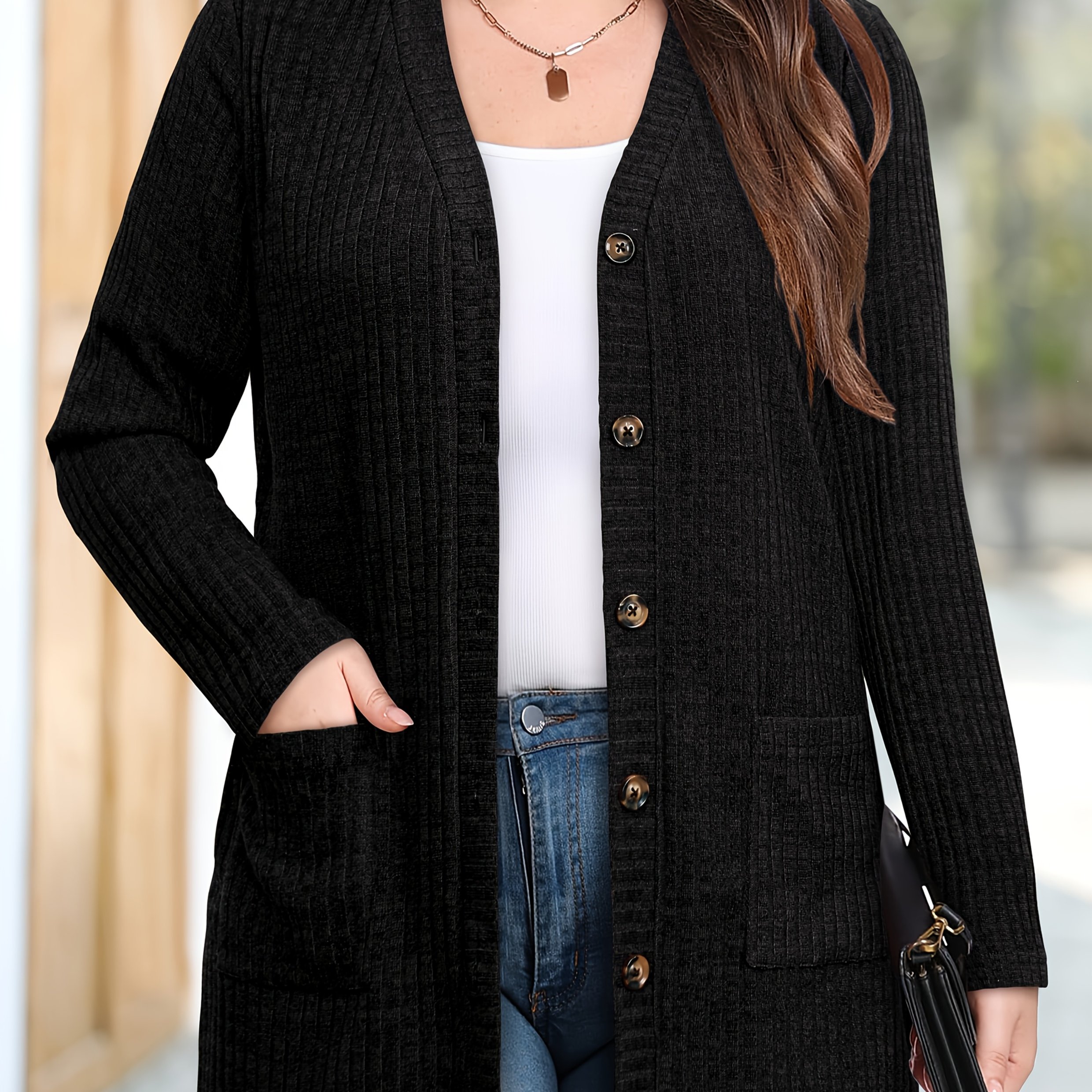 Women's Fashion Warm Cardigan With Pockets