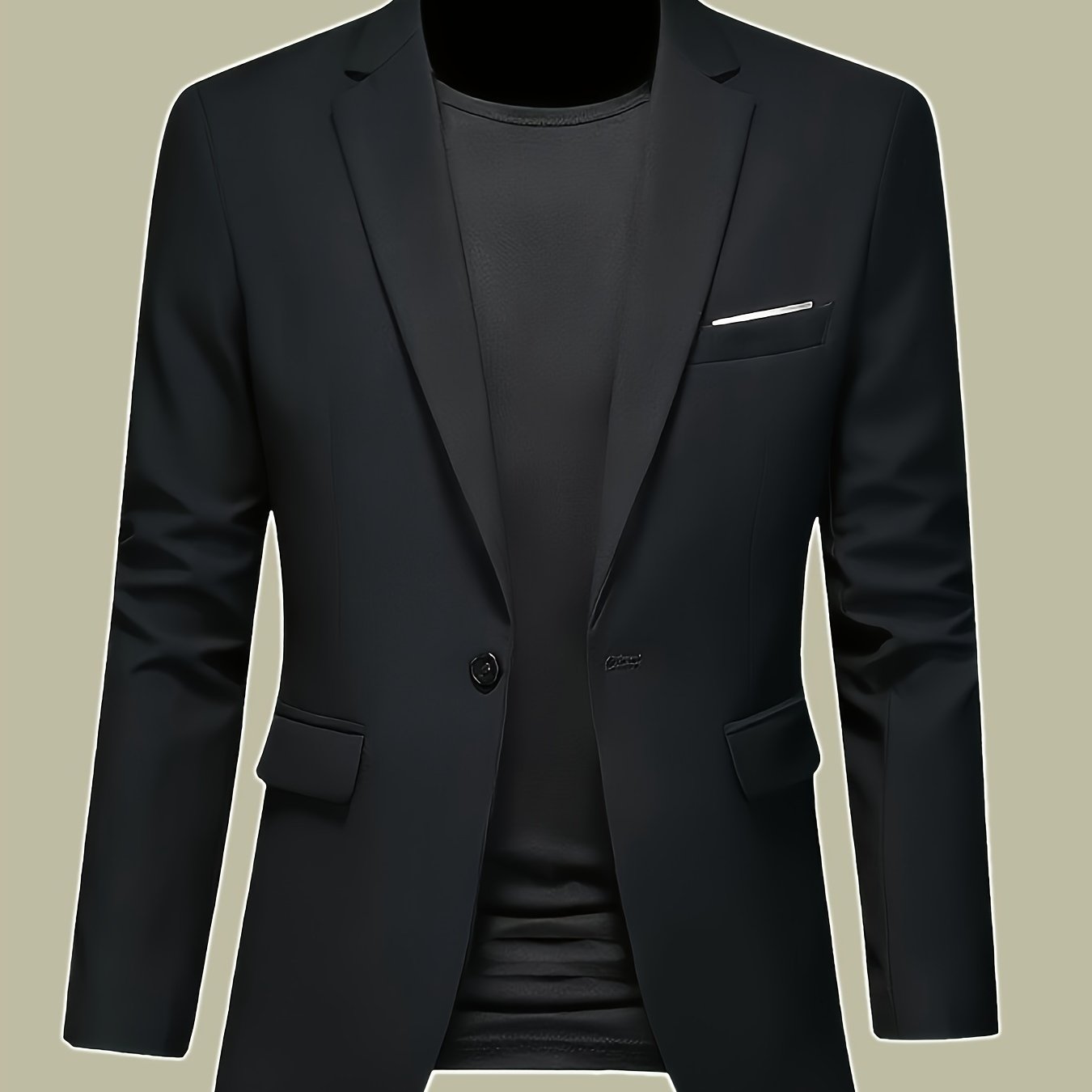 TEMU 1 Piece Of Lightweight Slim-fit Men'-breasted Classic Blazer, European And Slim-fit Thin Design For Men
