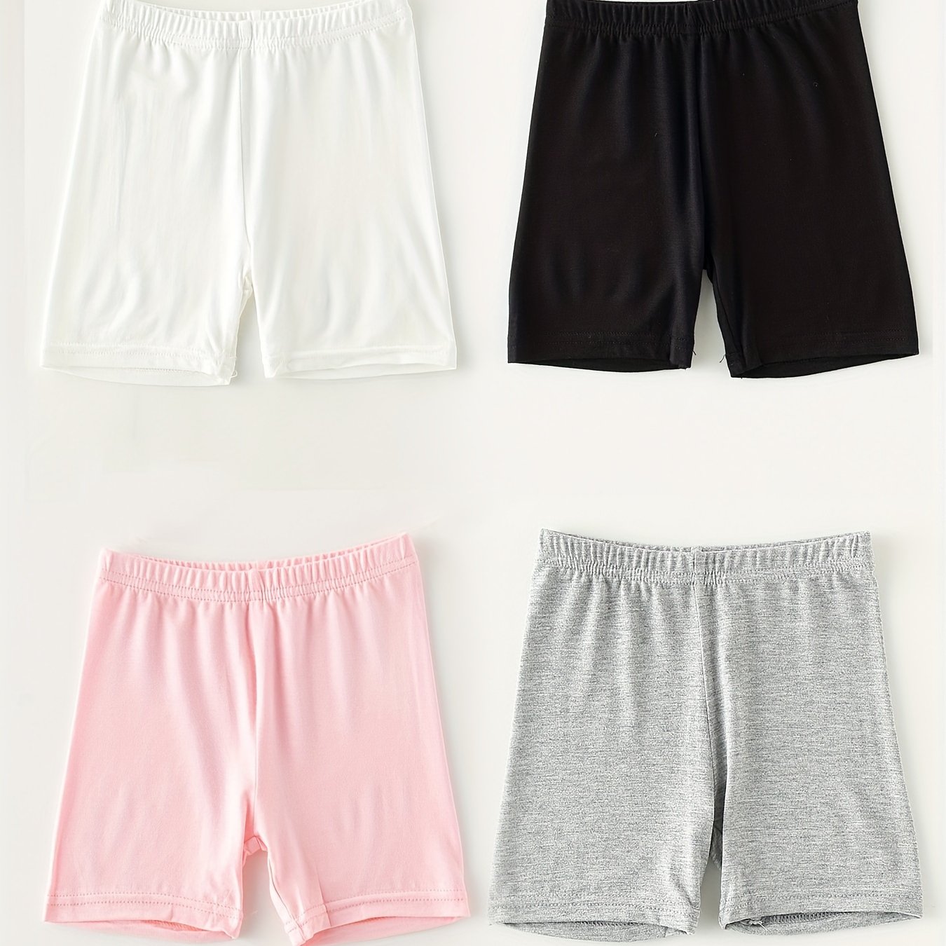 Image of Set Of 4 Girls' Summer Lightweight Anti-exposure Underwear For Girls