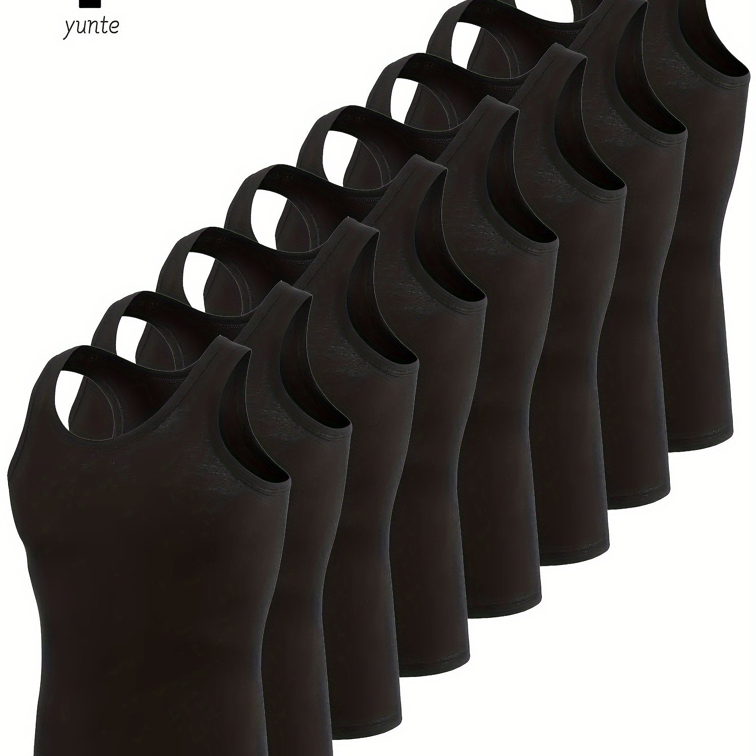 8pcs Men's Athletic Tank Tops - Breathable, Quick-dry Sleeveless Shirts For Gym & Casual Wear, Solid Color